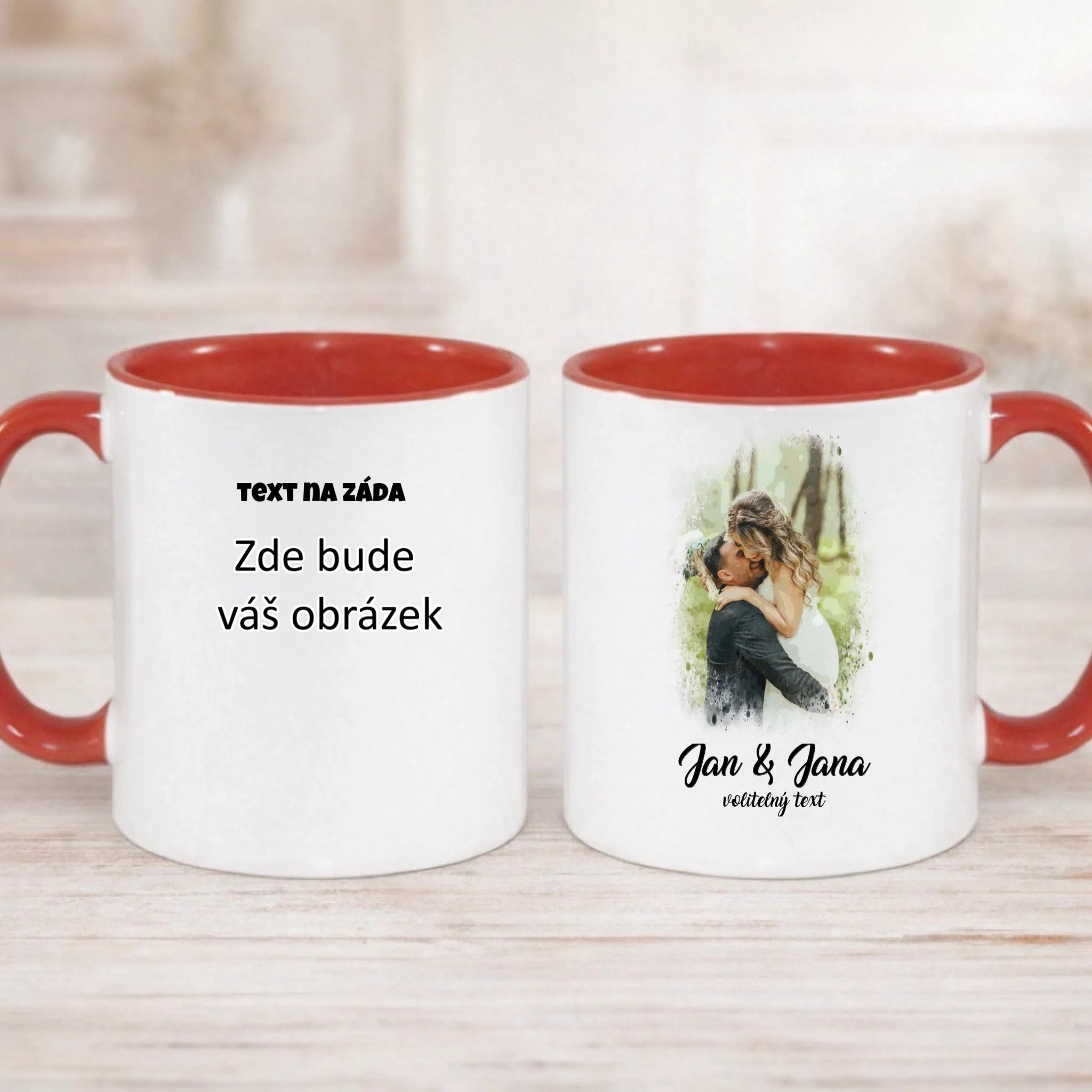 SVATEBNÍ FOTO - VLOŽTE FOTO A DOPLŇTE TEXTY hrníček