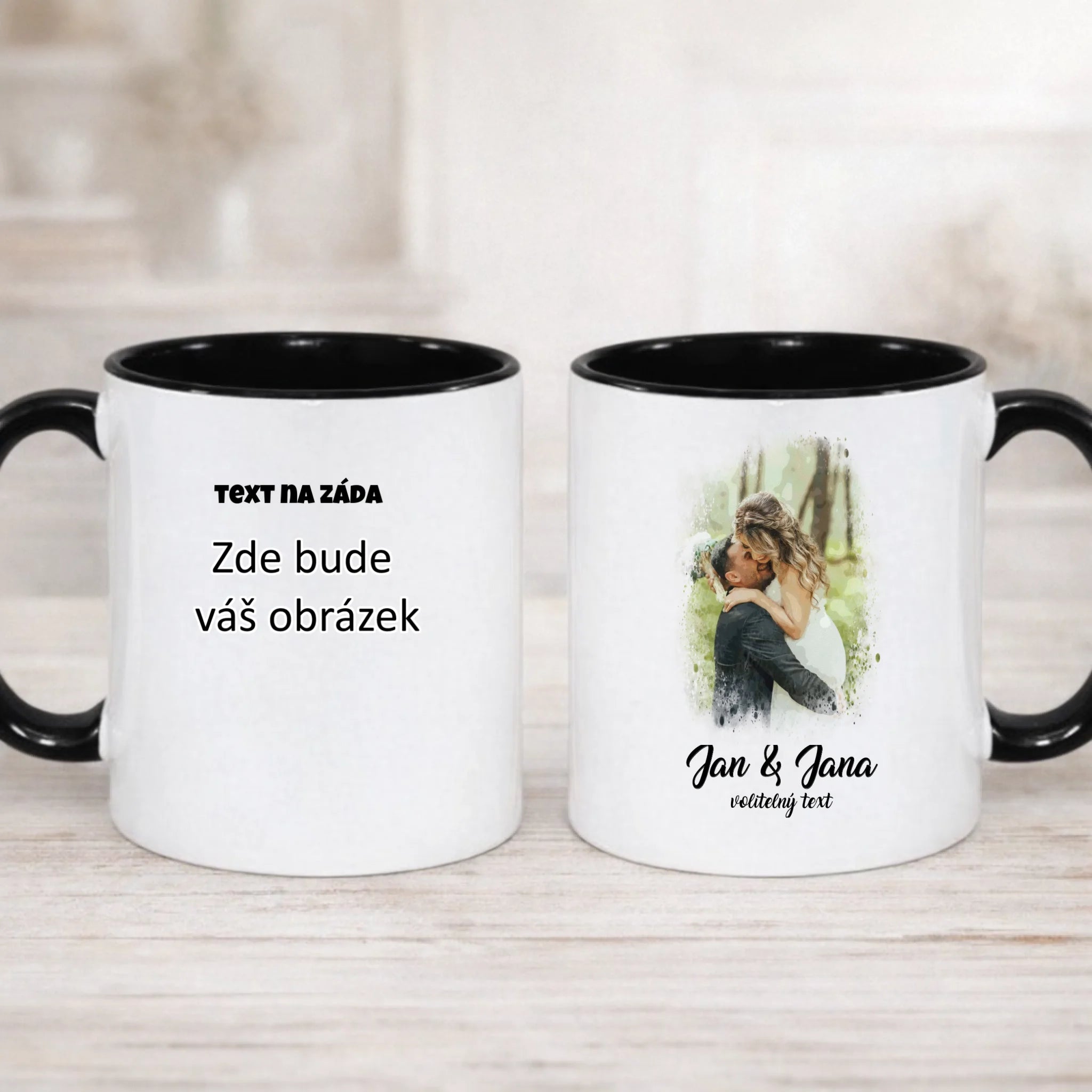 SVATEBNÍ FOTO - VLOŽTE FOTO A DOPLŇTE TEXTY hrníček