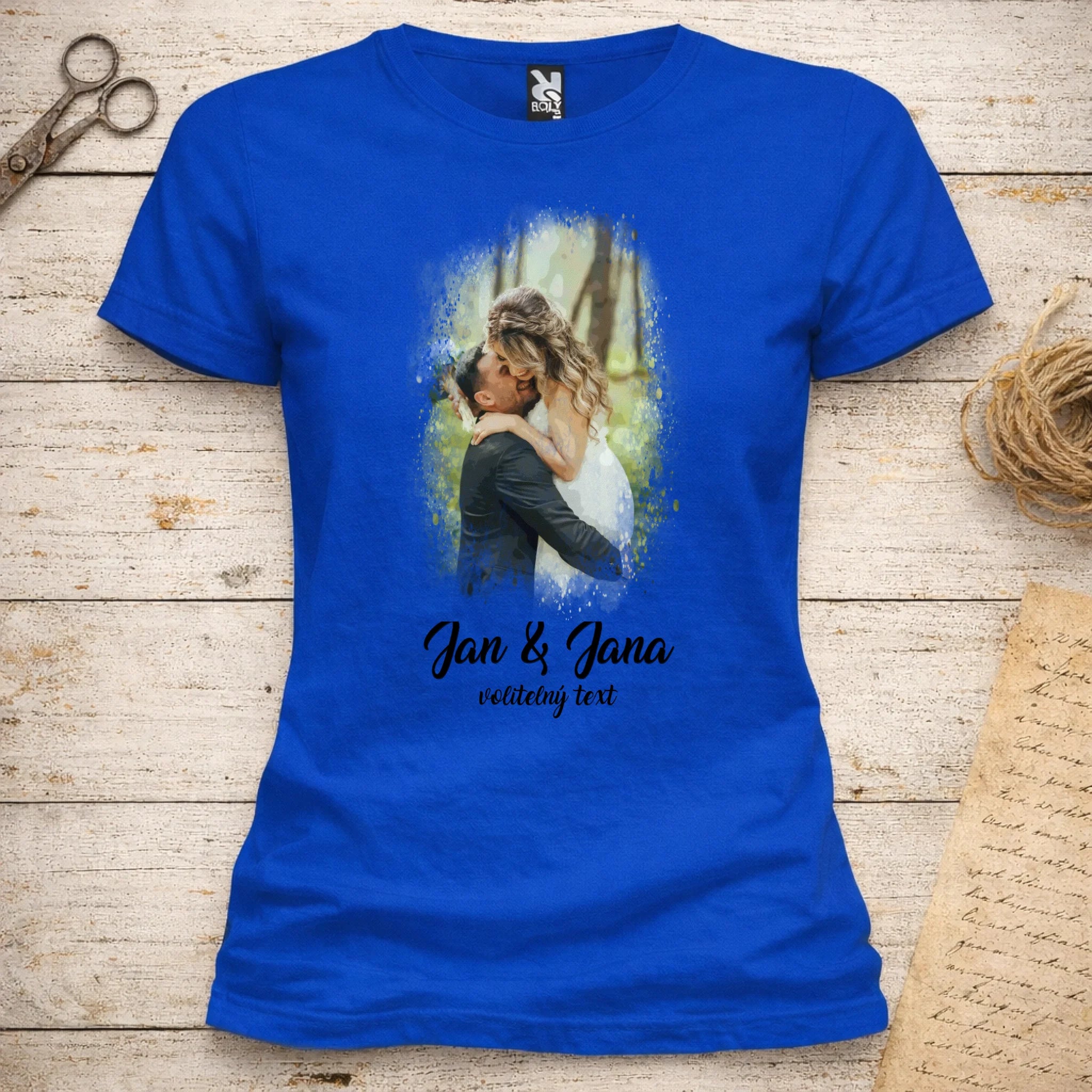 SVATEBNÍ FOTO - VLOŽTE FOTO A DOPLŇTE TEXTY dámské tričko