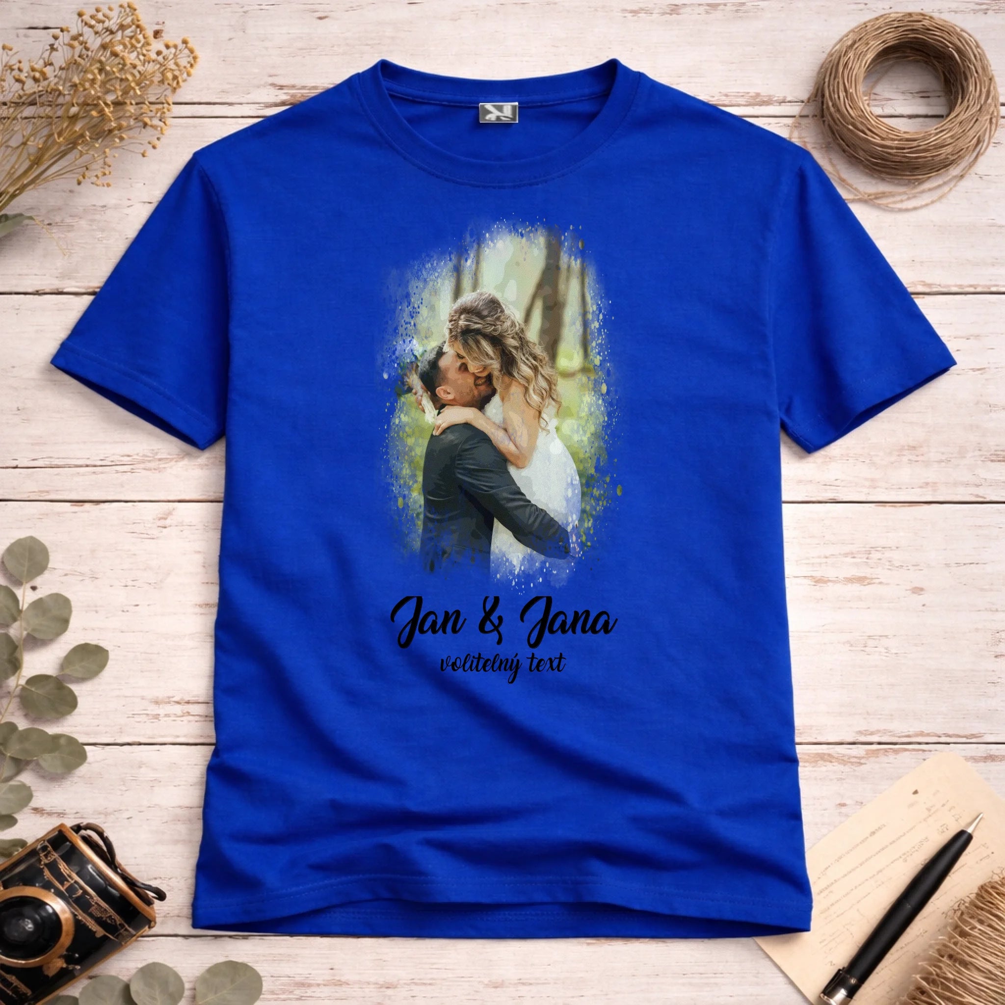 SVATEBNÍ FOTO - VLOŽTE FOTO A DOPLŇTE TEXTY pánské tričko