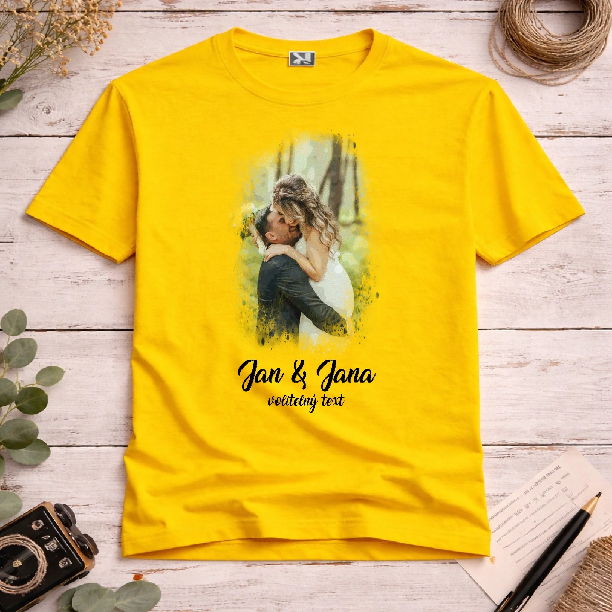 SVATEBNÍ FOTO - VLOŽTE FOTO A DOPLŇTE TEXTY pánské tričko