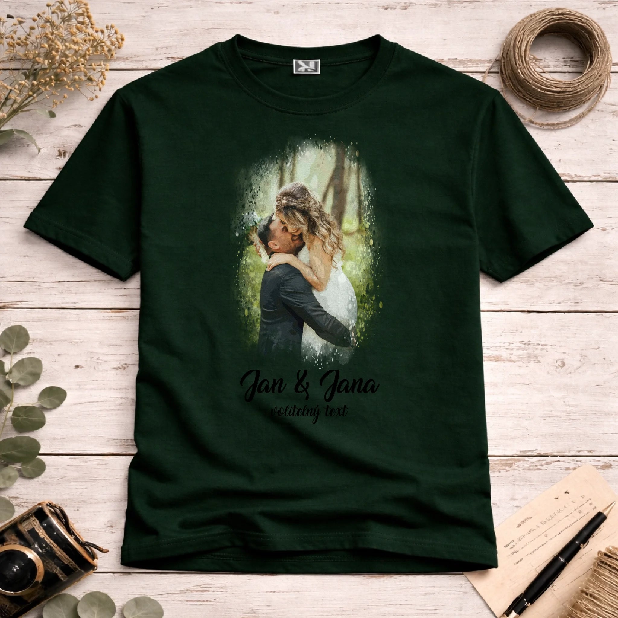 SVATEBNÍ FOTO - VLOŽTE FOTO A DOPLŇTE TEXTY pánské tričko