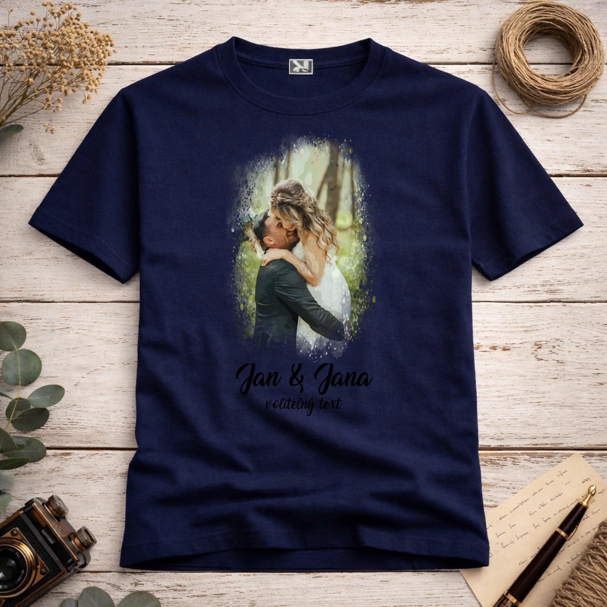 SVATEBNÍ FOTO - VLOŽTE FOTO A DOPLŇTE TEXTY pánské tričko