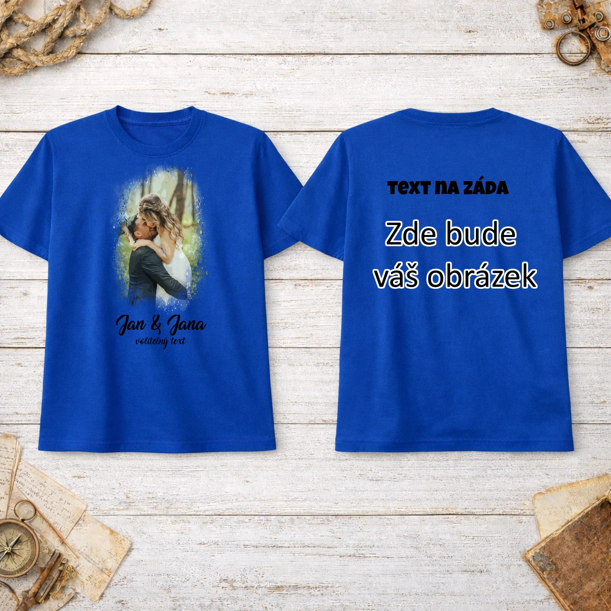 SVATEBNÍ FOTO - VLOŽTE FOTO A DOPLŇTE TEXTY pánské tričko