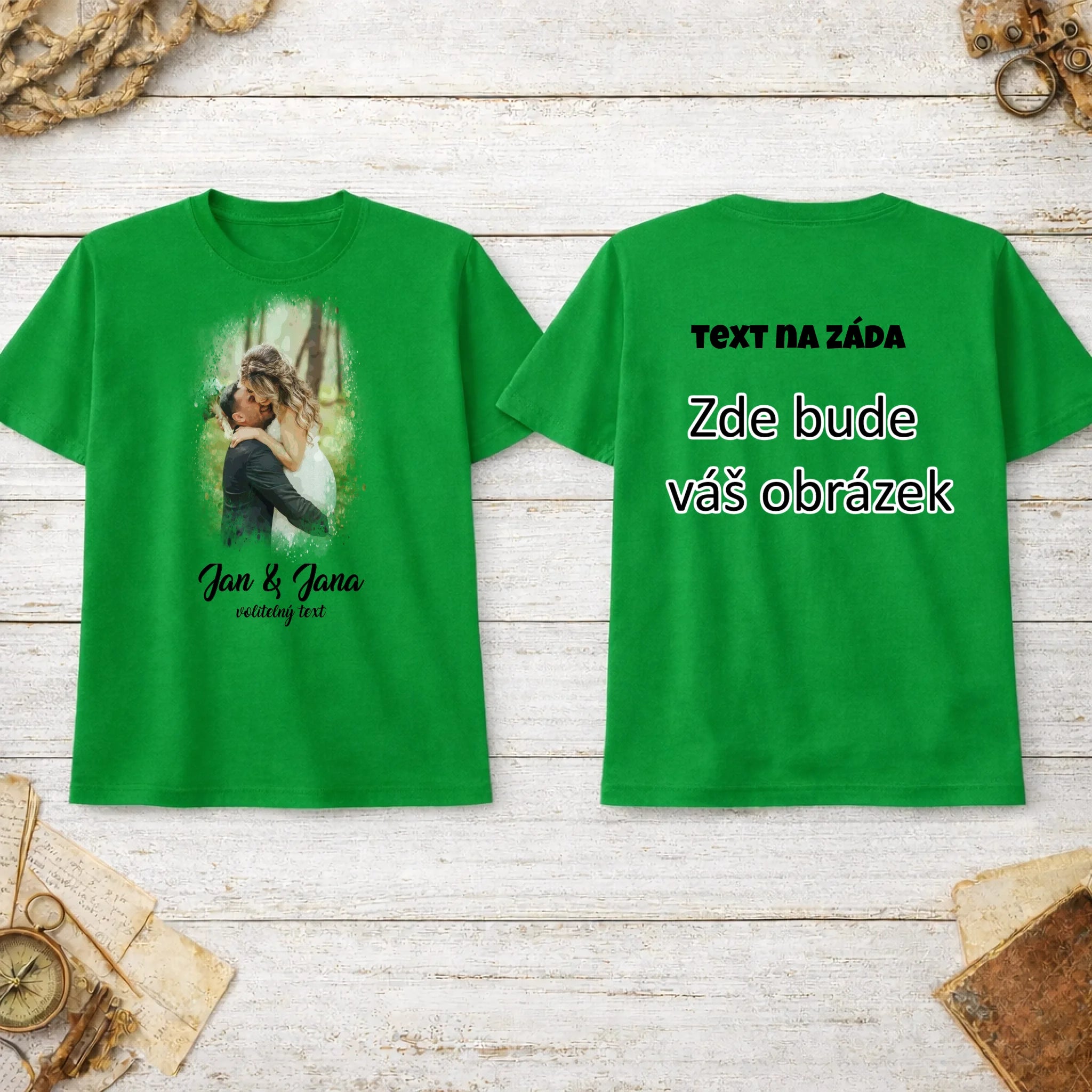 SVATEBNÍ FOTO - VLOŽTE FOTO A DOPLŇTE TEXTY pánské tričko