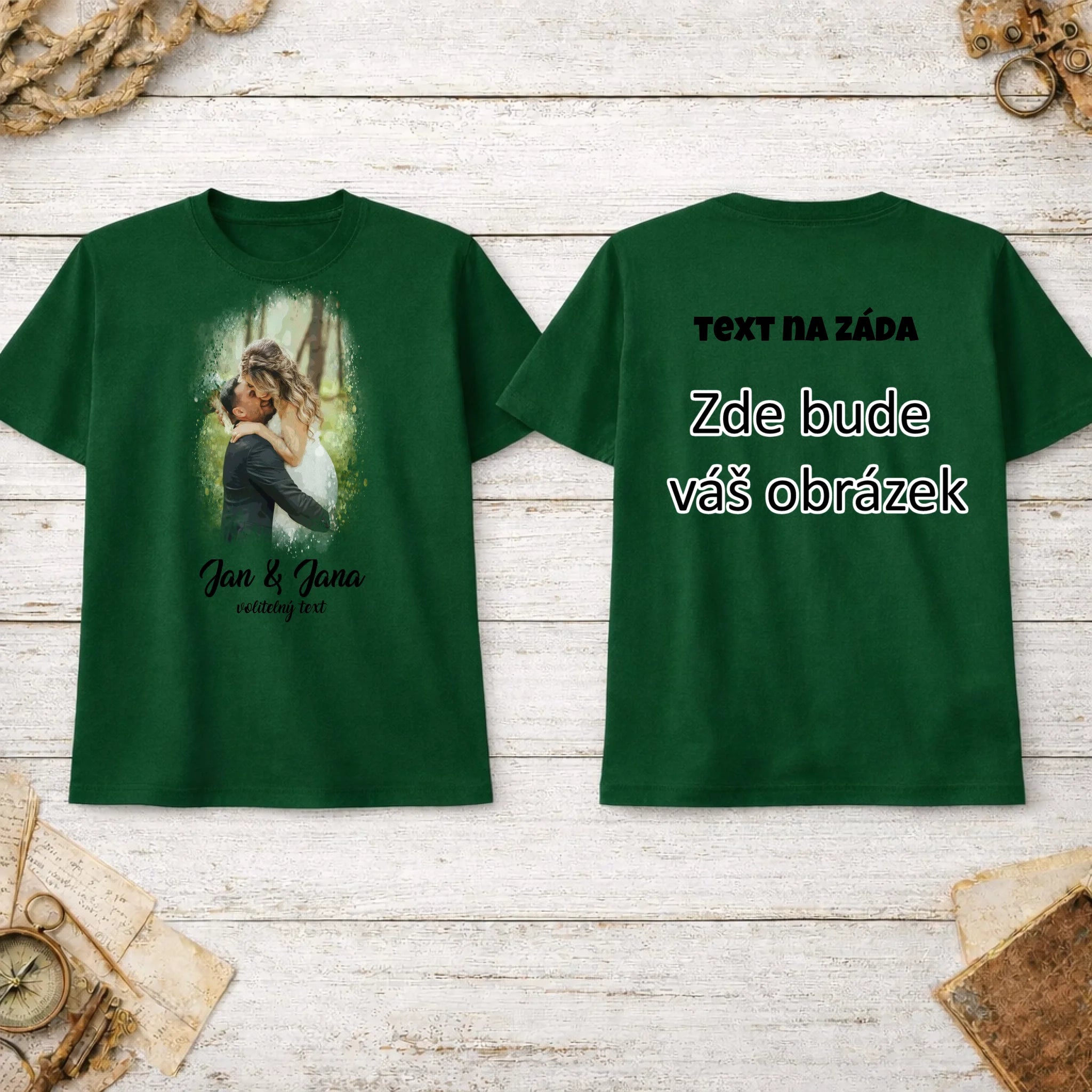 SVATEBNÍ FOTO - VLOŽTE FOTO A DOPLŇTE TEXTY pánské tričko