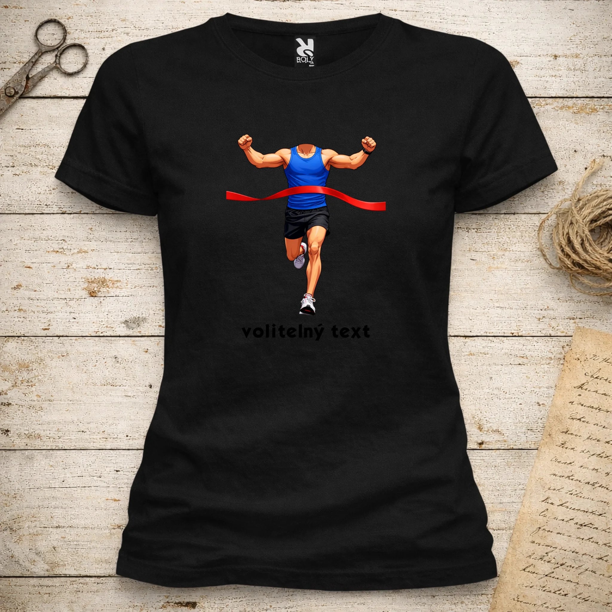 BĚH KOLO PLAVÁNÍ POSTAVA ZATÍM BEZ HLAVY - VLOŽTE FOTO, AUTOMATICKÝ OŘEZ  dámské tričko