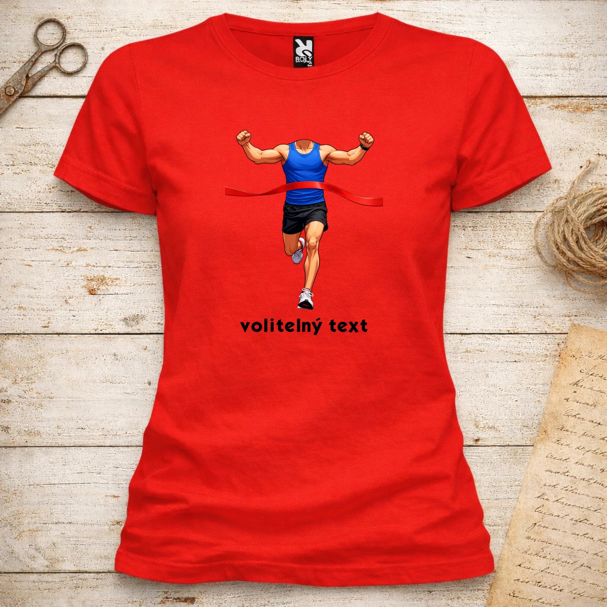 BĚH KOLO PLAVÁNÍ POSTAVA ZATÍM BEZ HLAVY - VLOŽTE FOTO, AUTOMATICKÝ OŘEZ  dámské tričko