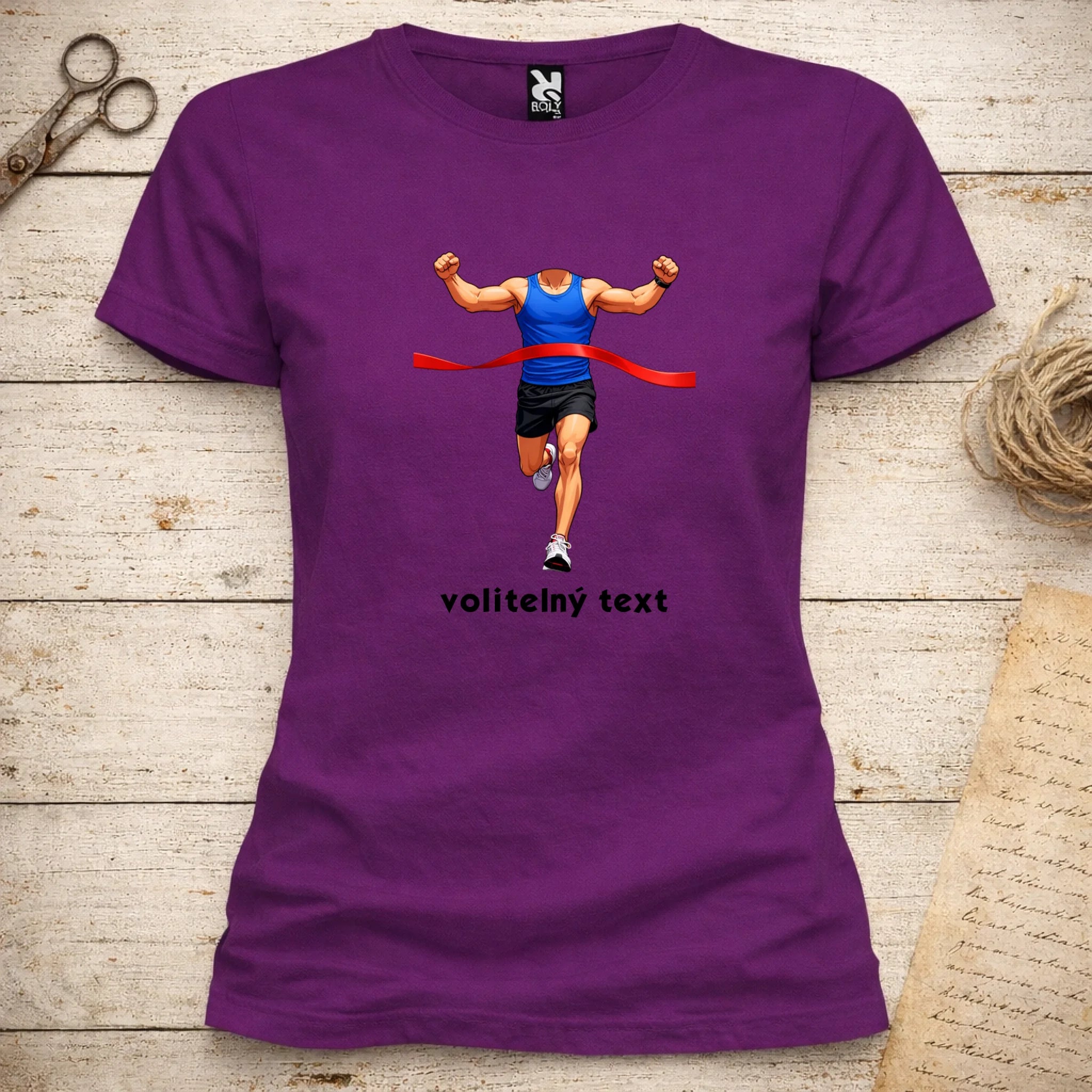 BĚH KOLO PLAVÁNÍ POSTAVA ZATÍM BEZ HLAVY - VLOŽTE FOTO, AUTOMATICKÝ OŘEZ  dámské tričko
