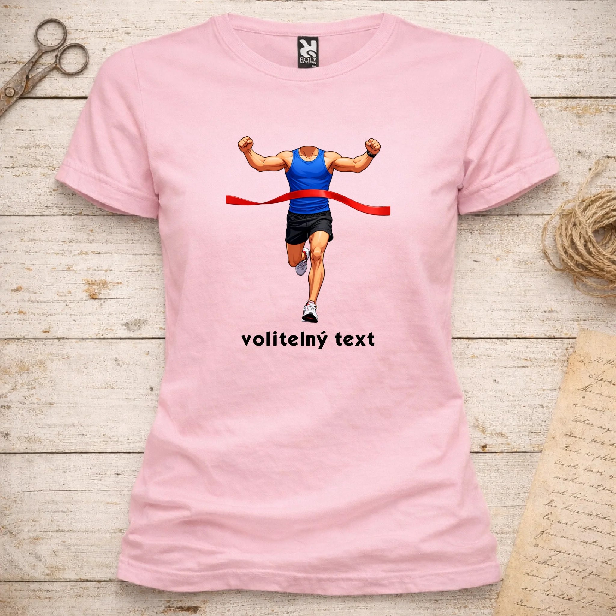 BĚH KOLO PLAVÁNÍ POSTAVA ZATÍM BEZ HLAVY - VLOŽTE FOTO, AUTOMATICKÝ OŘEZ  dámské tričko
