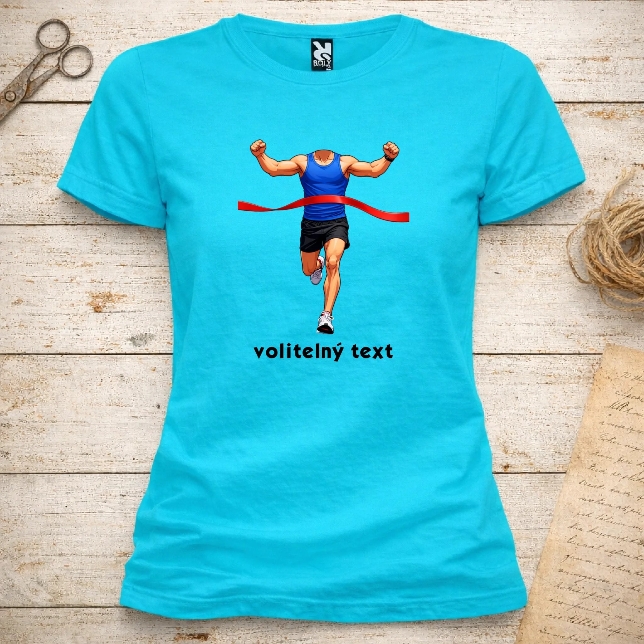 BĚH KOLO PLAVÁNÍ POSTAVA ZATÍM BEZ HLAVY - VLOŽTE FOTO, AUTOMATICKÝ OŘEZ  dámské tričko