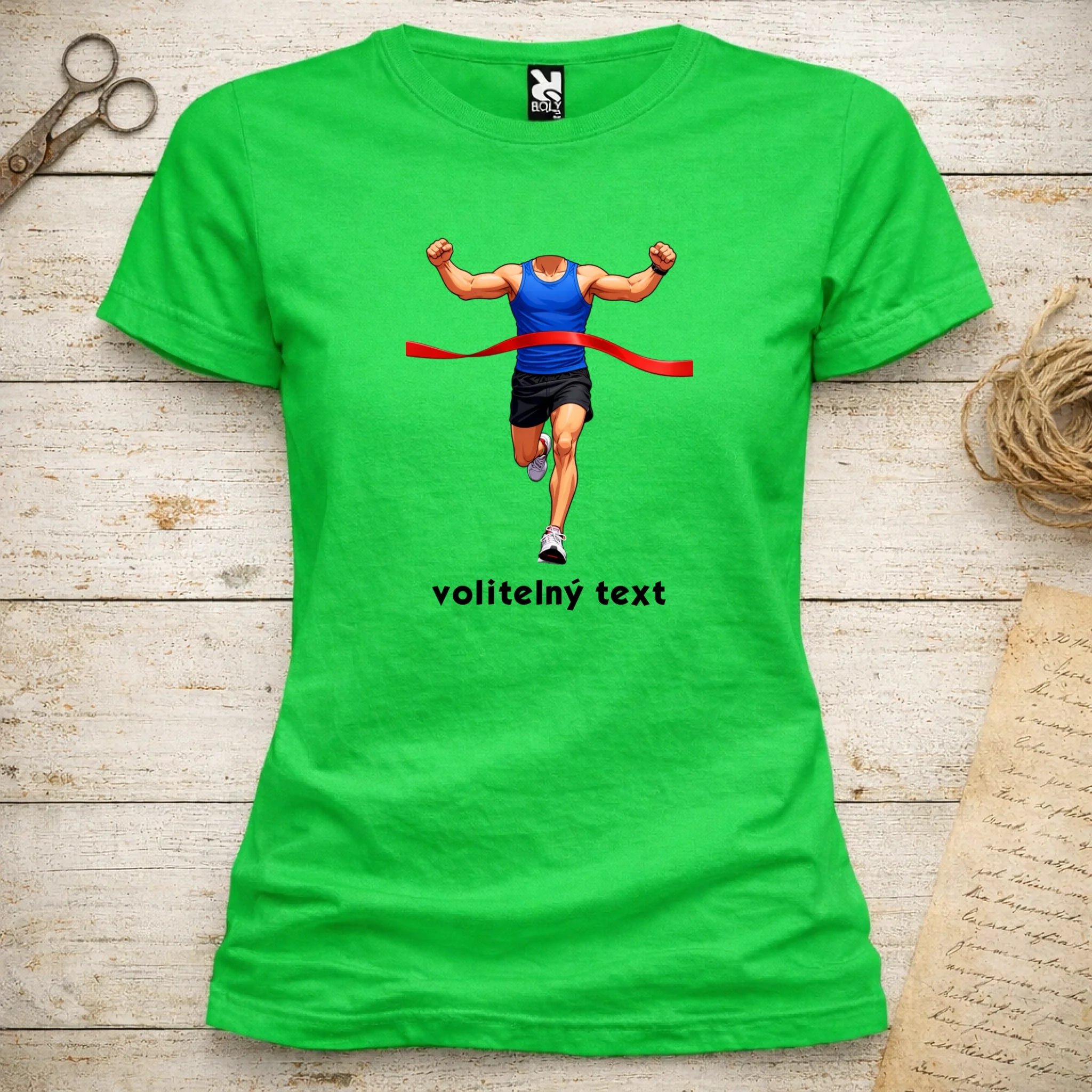 BĚH KOLO PLAVÁNÍ POSTAVA ZATÍM BEZ HLAVY - VLOŽTE FOTO, AUTOMATICKÝ OŘEZ  dámské tričko