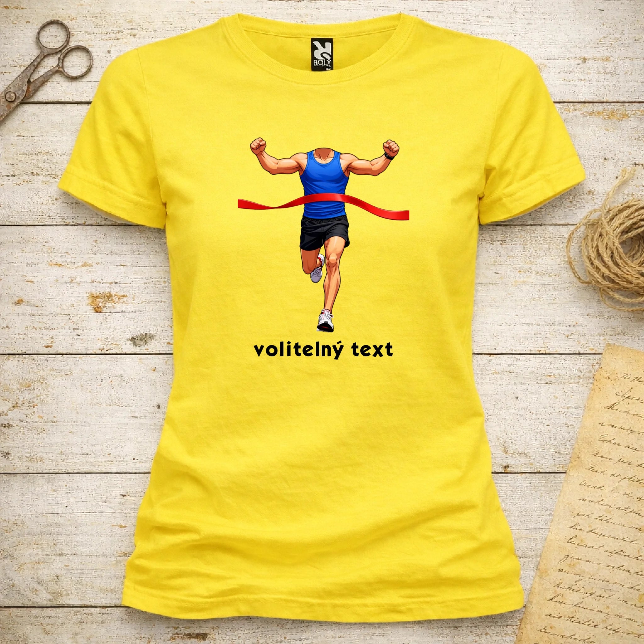 BĚH KOLO PLAVÁNÍ POSTAVA ZATÍM BEZ HLAVY - VLOŽTE FOTO, AUTOMATICKÝ OŘEZ  dámské tričko