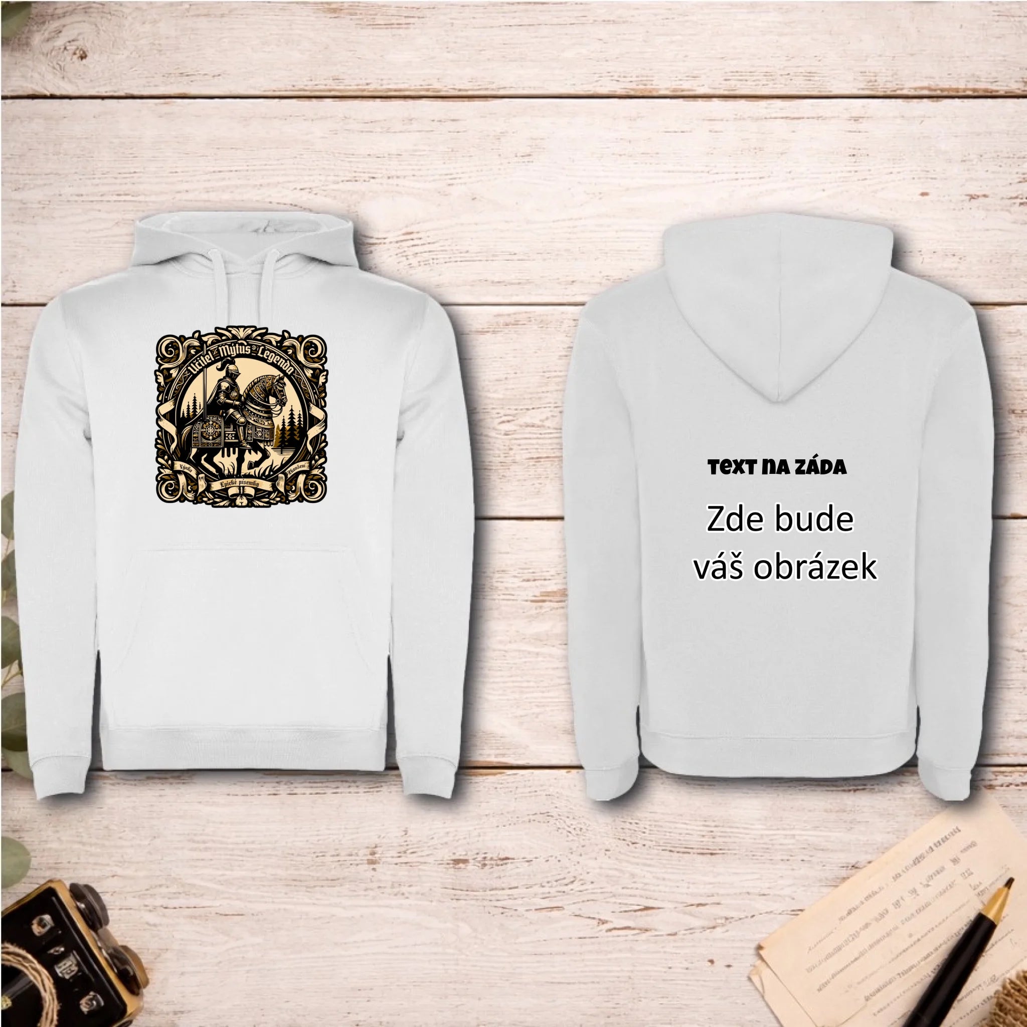 UČITEL (20+ motivů) MOŽNOST OBOUSTRANNĚHO POTISKU pánská mikina s kapucí