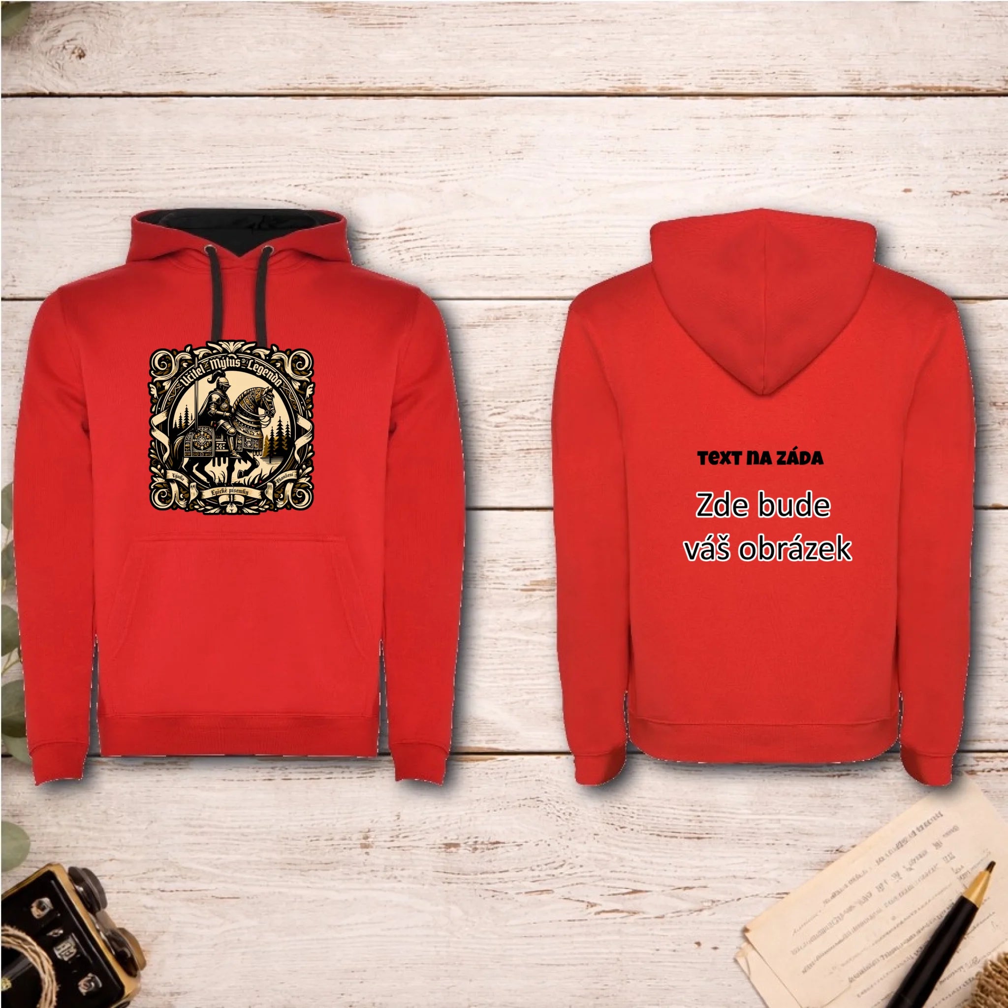 UČITEL (20+ motivů) MOŽNOST OBOUSTRANNĚHO POTISKU pánská mikina s kapucí