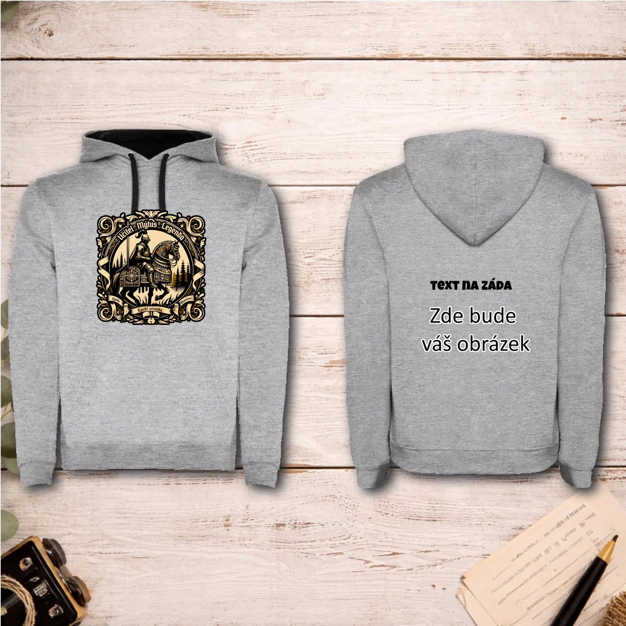 UČITEL (20+ motivů) MOŽNOST OBOUSTRANNĚHO POTISKU pánská mikina s kapucí