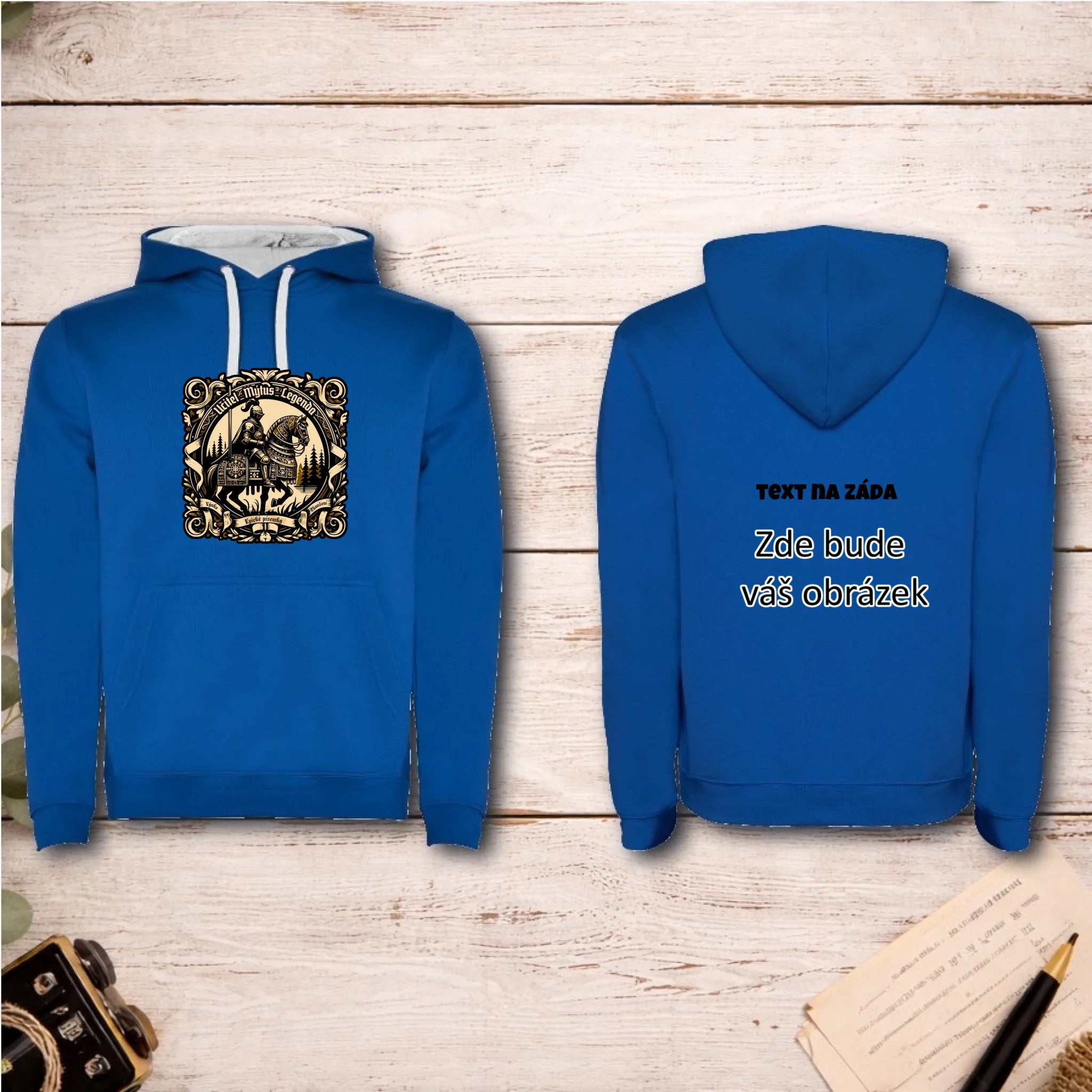 UČITEL (20+ motivů) MOŽNOST OBOUSTRANNĚHO POTISKU pánská mikina s kapucí