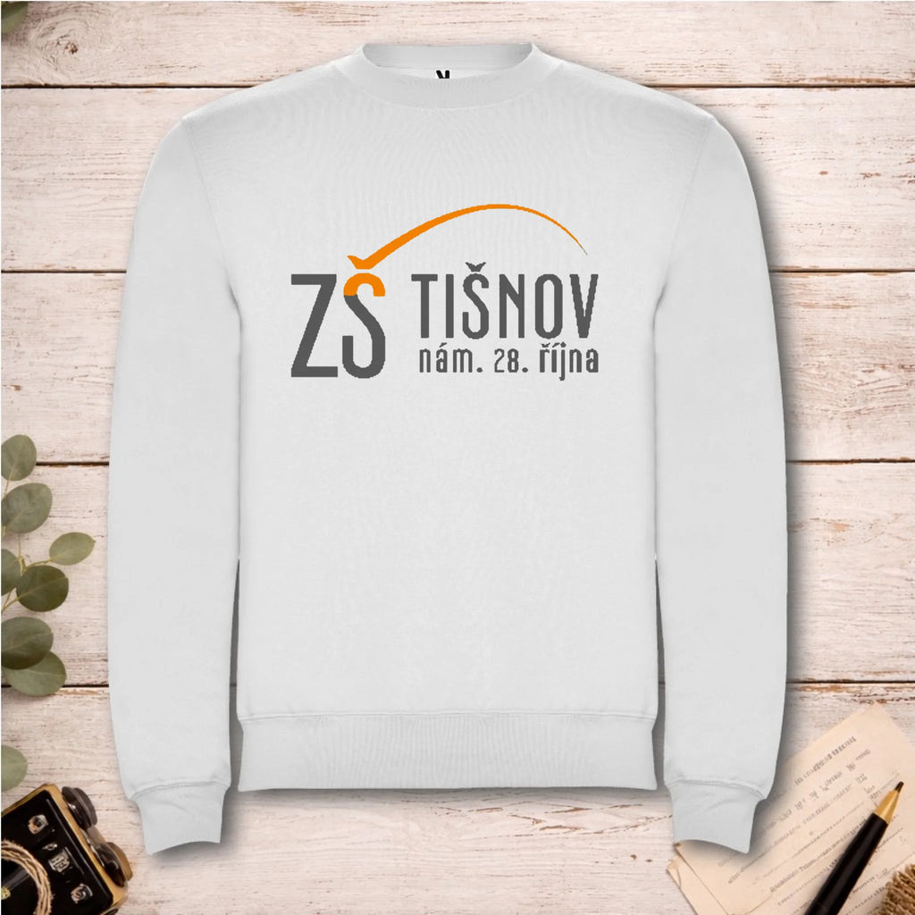 ZŠ Tišnov dětské velikosti mikina bez kapuce unisex