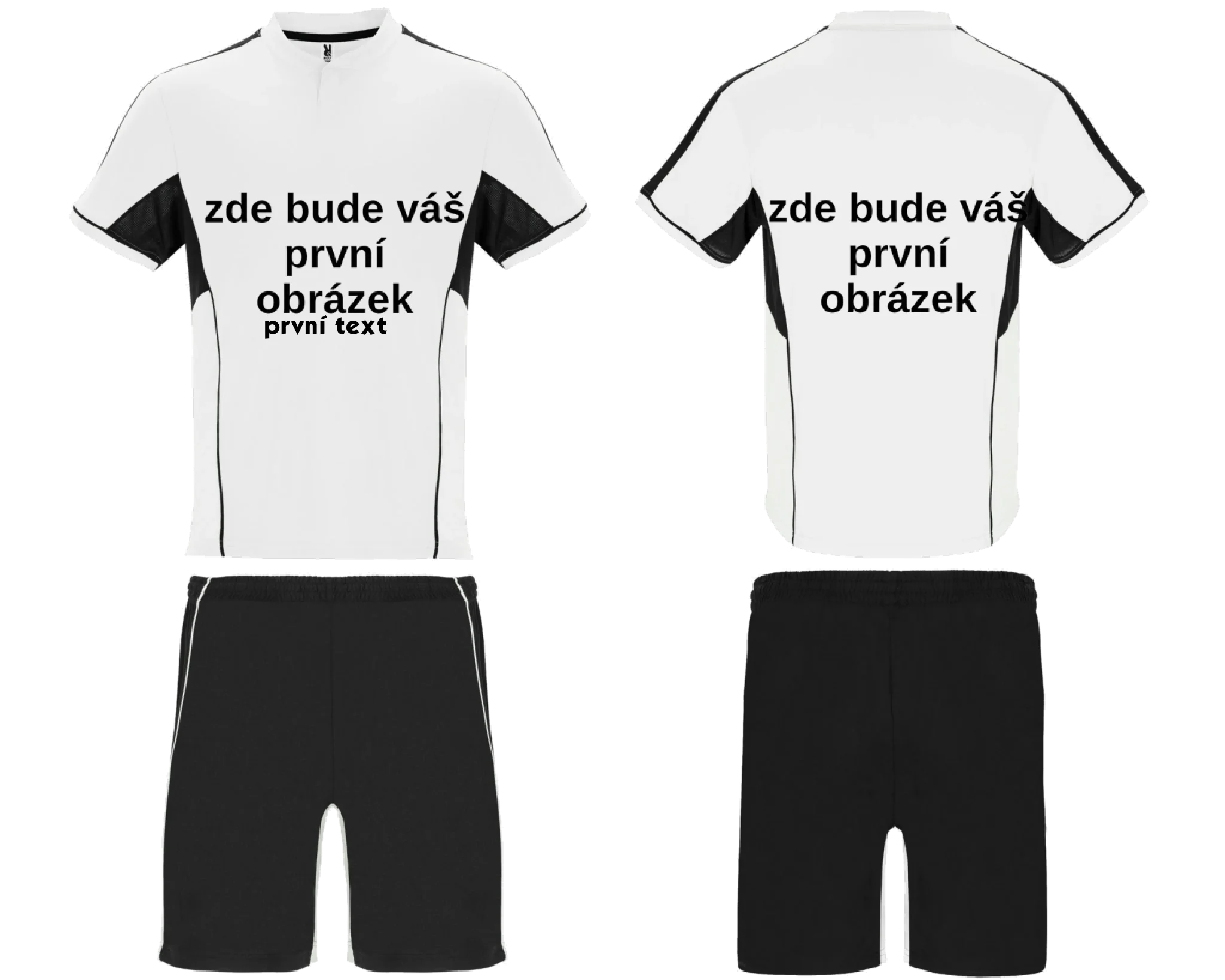 bílá černá set