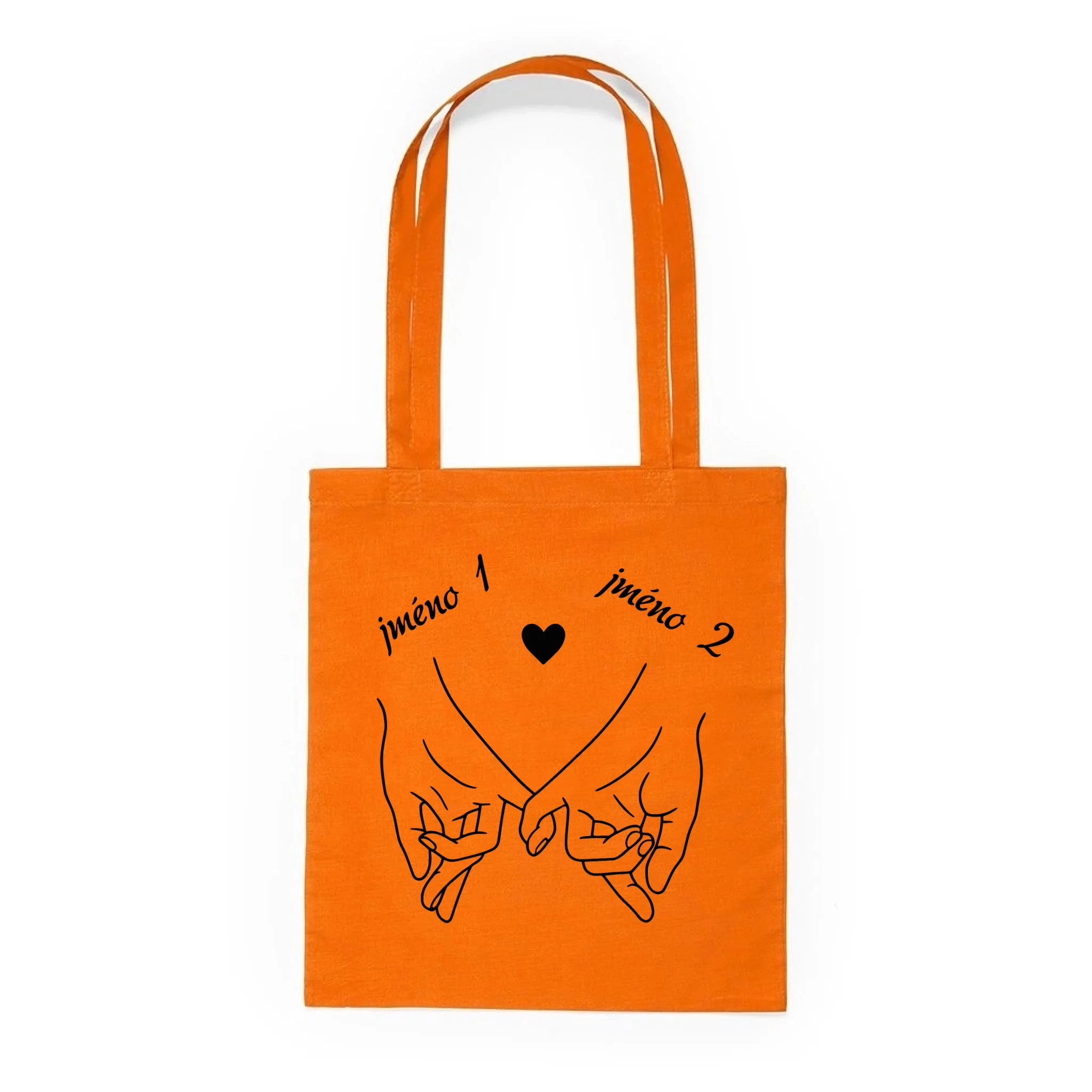 BATOH nebo TAŠKA s motivem LOVE (výběr z 3+ potisků) Plátěná taška KNOLL oranžová 36x40