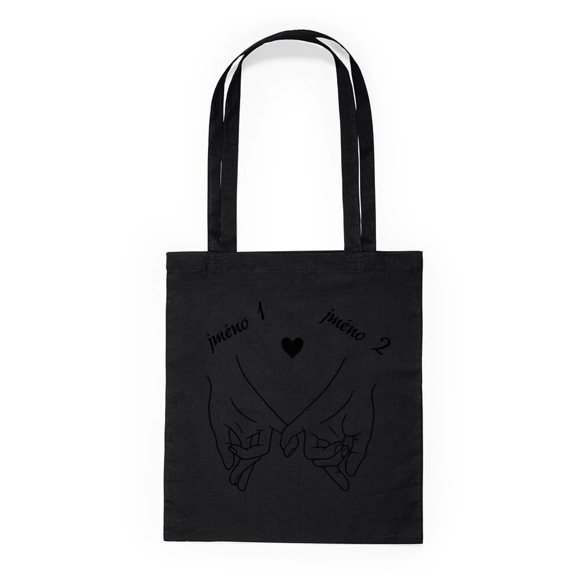 BATOH nebo TAŠKA s motivem LOVE (výběr z 3+ potisků) Plátěná taška KNOLL černá 36x40