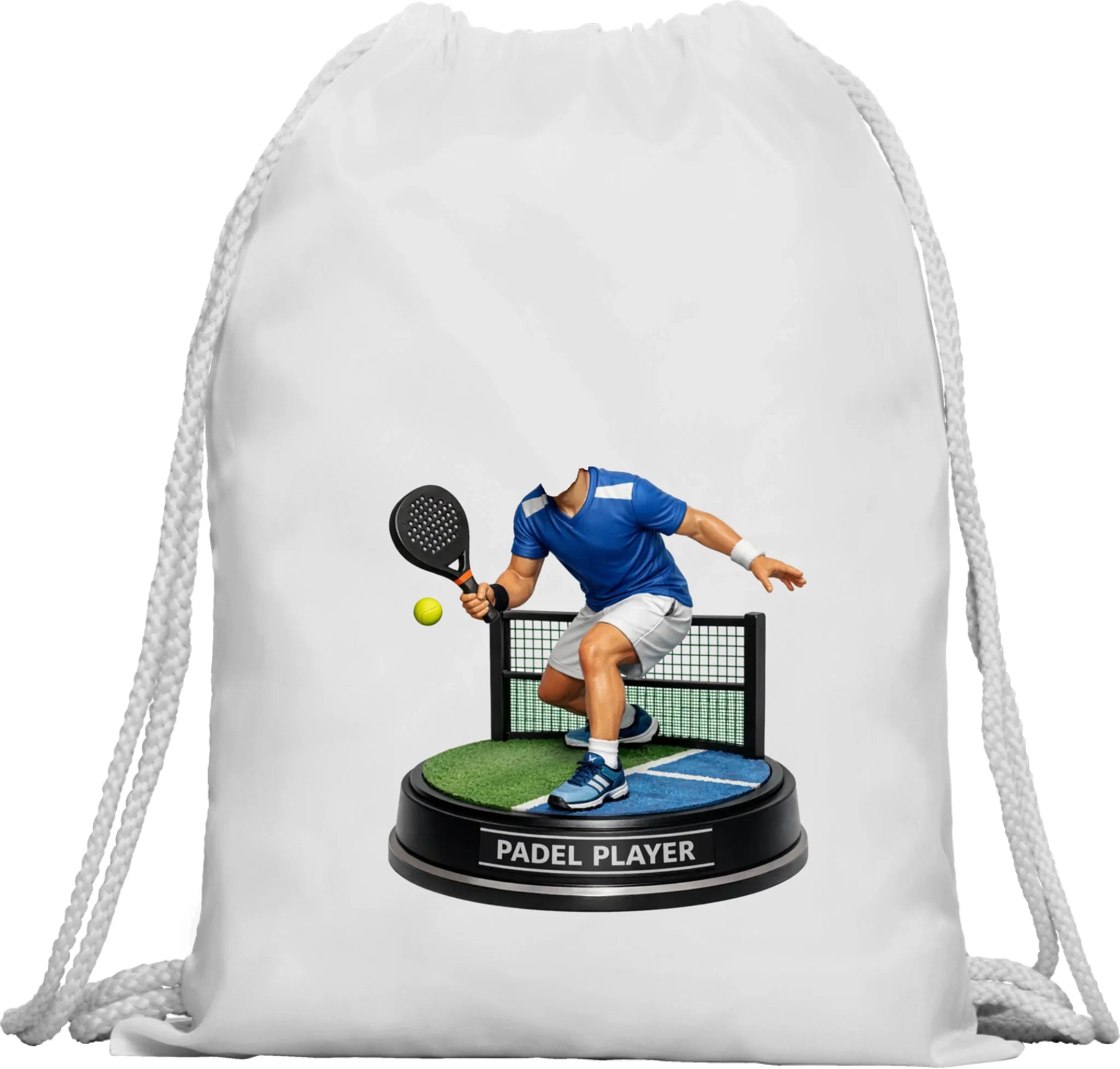 BATOH nebo TAŠKA s motivem PADEL (s vlastní fotkou) Multifunkční batoh KAGU bílá 35x45 cm
