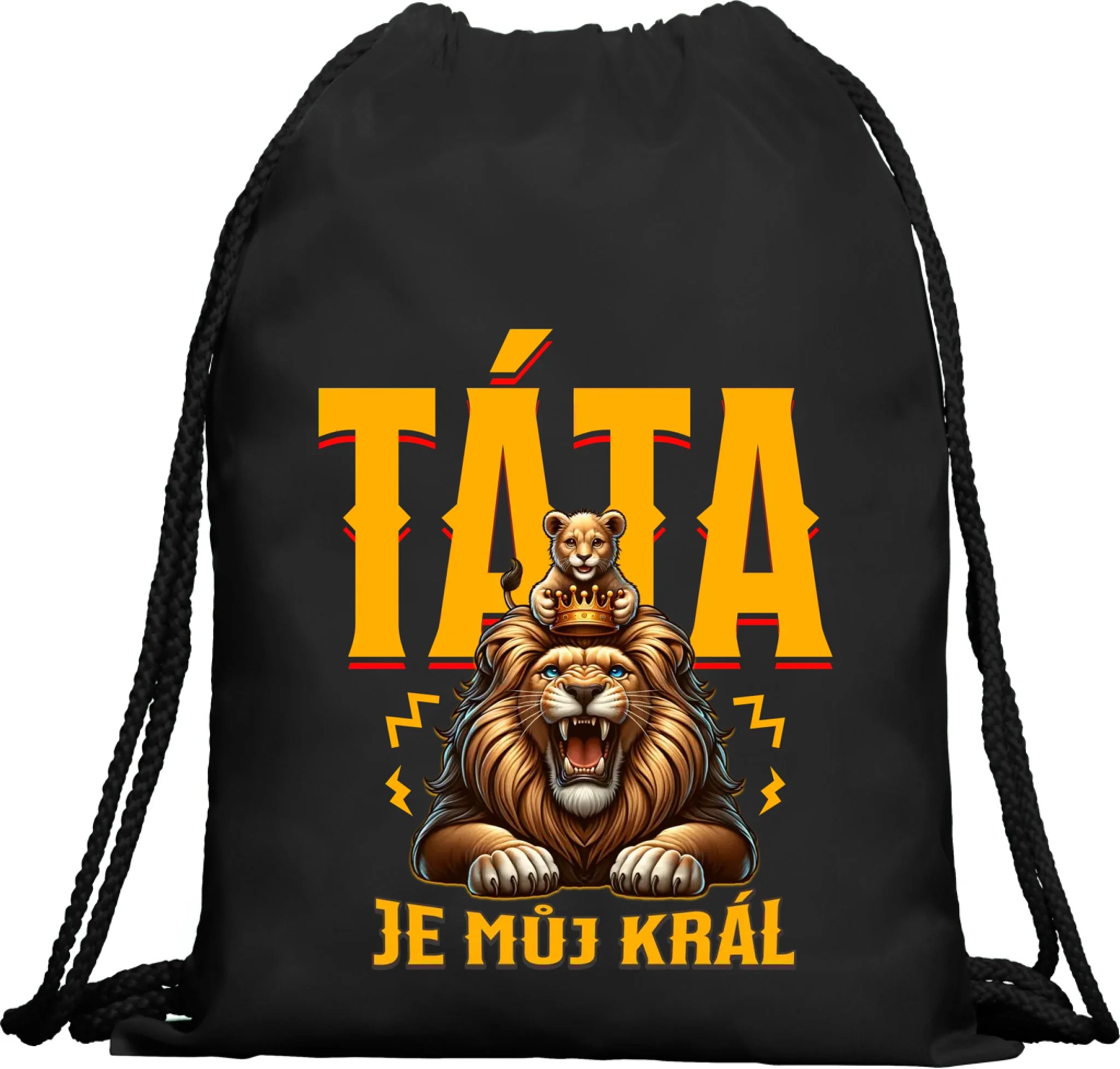 TÁTA JE MŮJ KRÁL batoh, taška Multifunkční batoh KAGU černá 35x45 cm