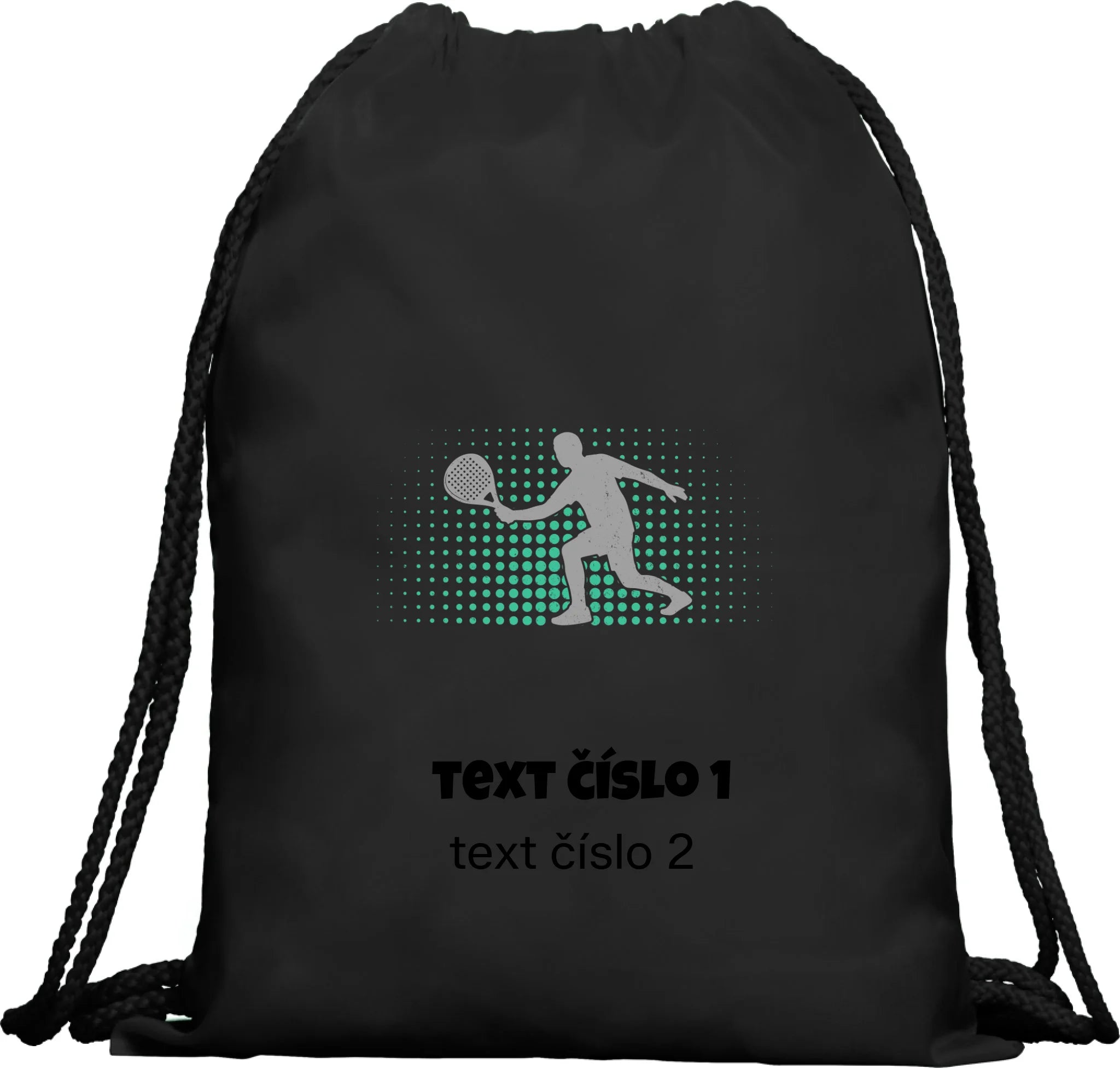 PADEL VÝBĚR OBRÁZKU (10+motivů) a MOŽNOST DOPLNIT VLASTNÍ TEXTY batoh, taška Multifunkční batoh KAGU černá 35x45 cm