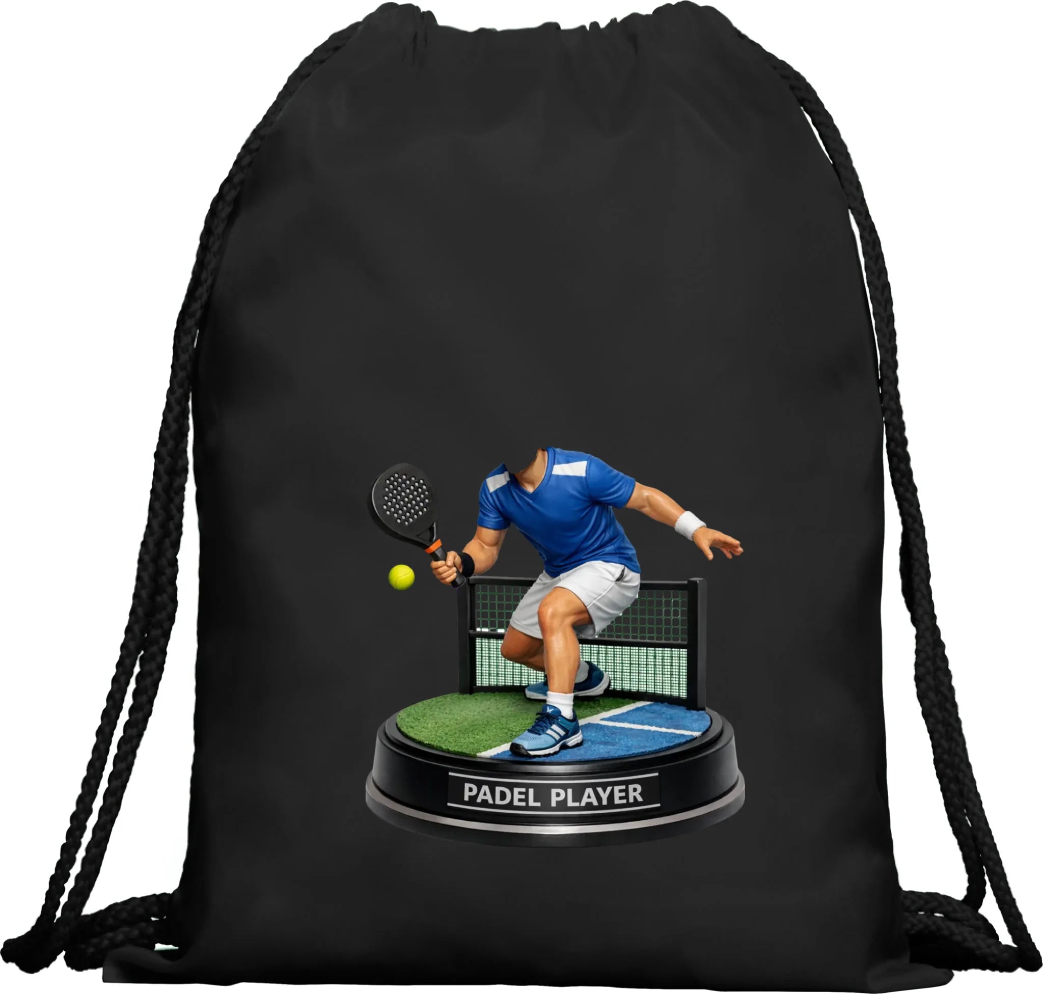 BATOH nebo TAŠKA s motivem PADEL (s vlastní fotkou) Multifunkční batoh KAGU černá 35x45 cm