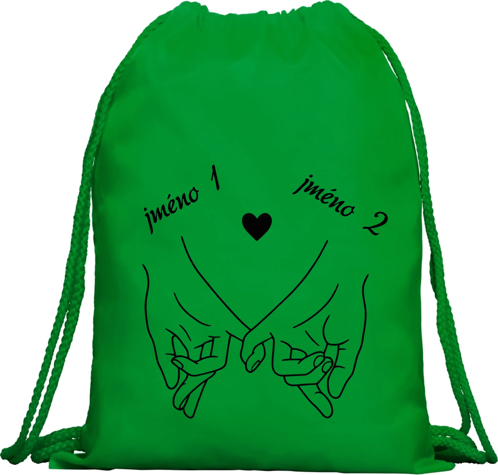 BATOH nebo TAŠKA s motivem LOVE (výběr z 3+ potisků) Multifunkční batoh KAGU zelená 35x45 cm