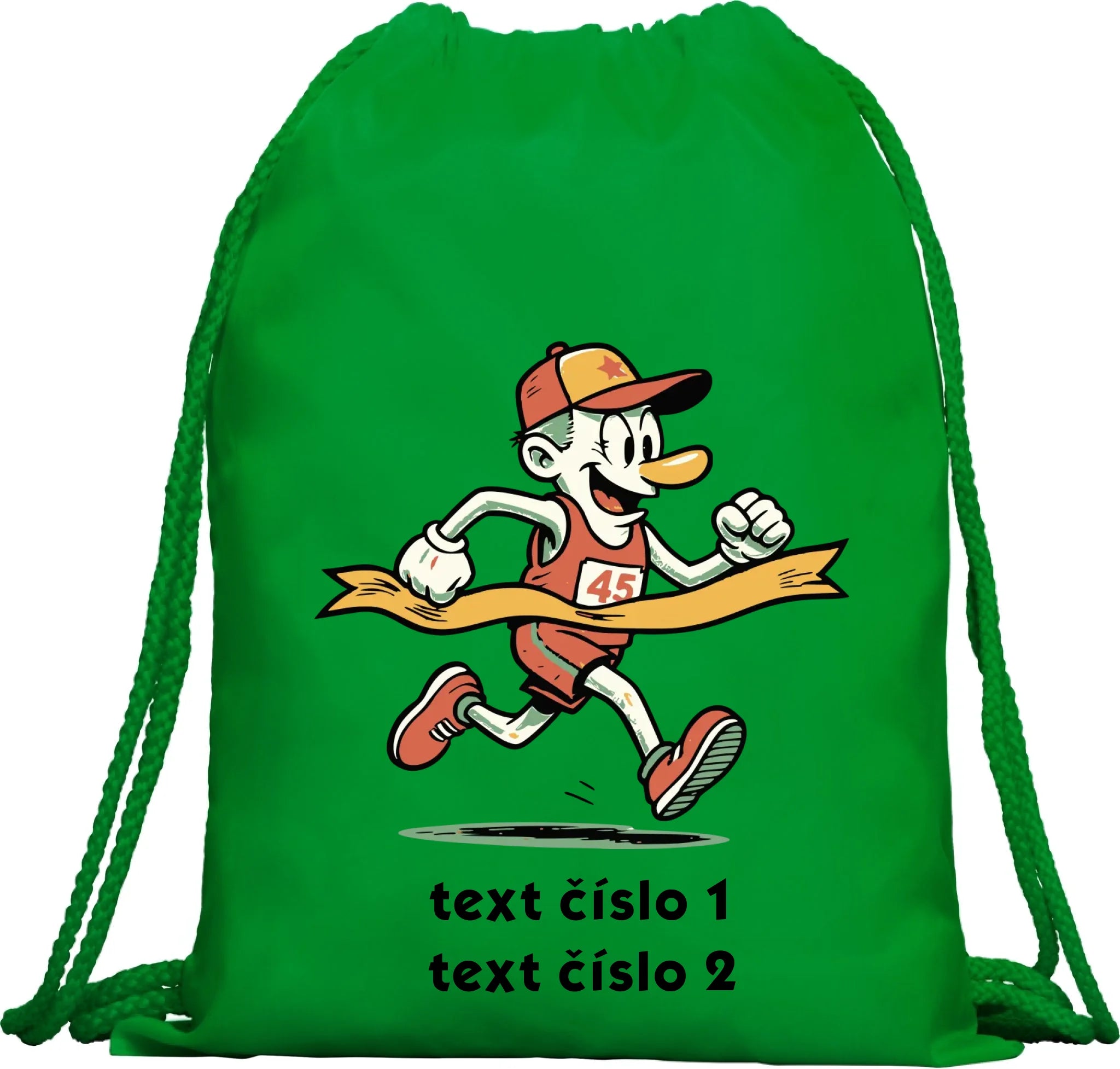 BĚH KOLO PLAVÁNÍ VÝBĚR OBRÁZKU (25+motivů) a MOŽNOST DOPLNIT VLASTNÍ TEXTY batoh, taška Multifunkční batoh KAGU zelená 35x45 cm