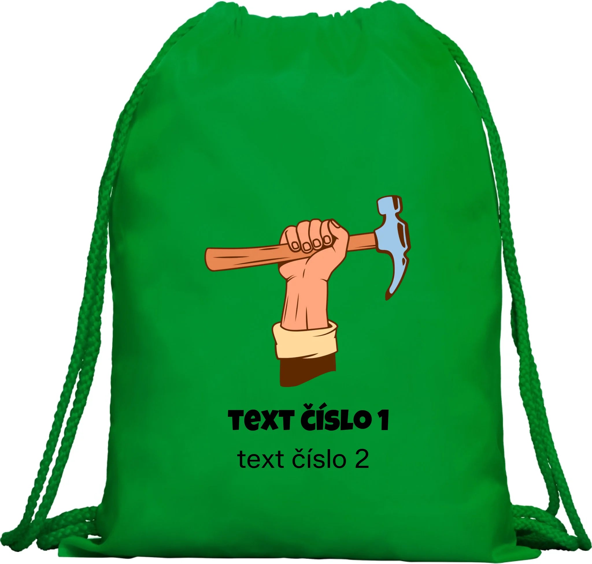BATOH nebo TAŠKA s motivem PRÁCE (výběr z 10+ potisků a možnost doplnit vlastní texty) Multifunkční batoh KAGU zelená 35x45 cm