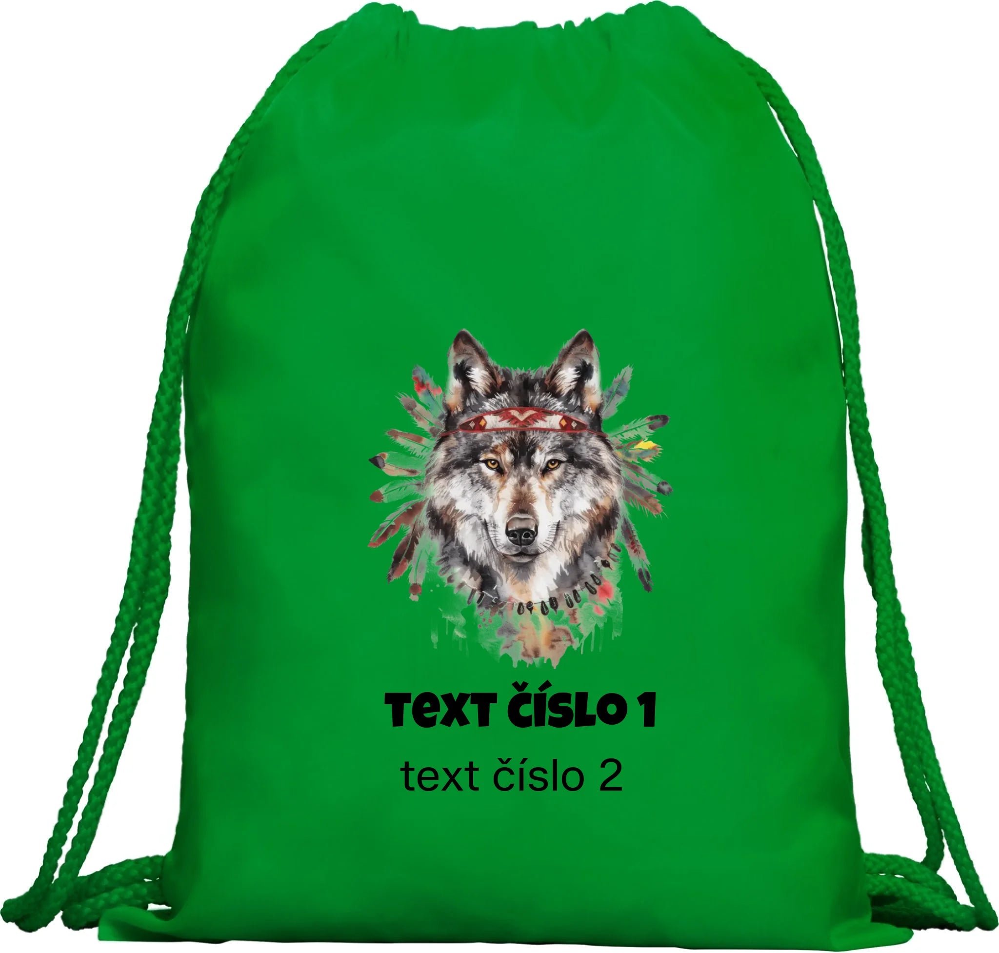 DIVOKÝ ZÁPAD VÝBĚR OBRÁZKU (10+motivů) a MOŽNOST DOPLNIT VLASTNÍ TEXTY batoh, taška Multifunkční batoh KAGU zelená 35x45 cm