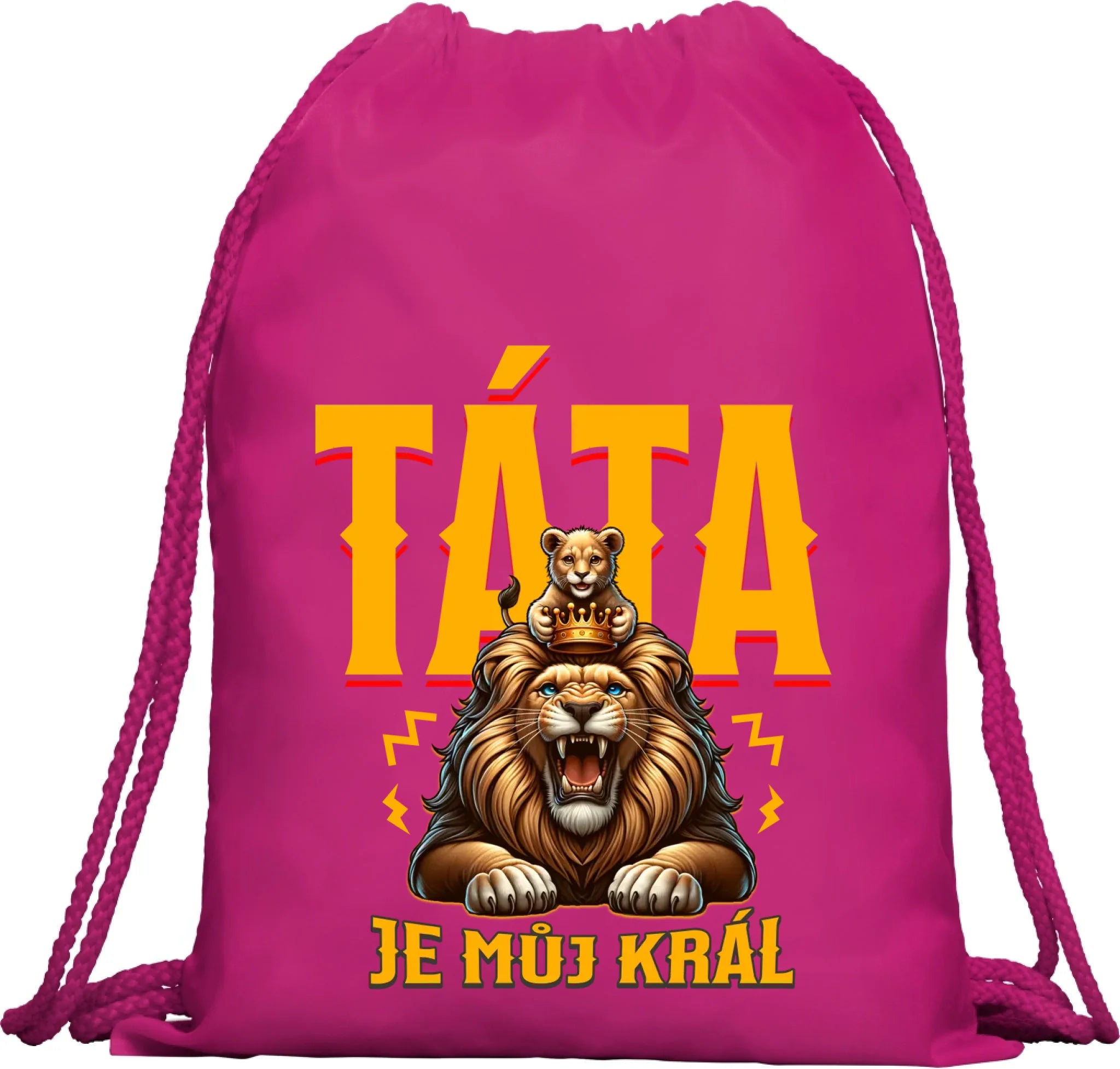BATOH nebo TAŠKA s motivem TÁTA JE MŮJ KRÁL Multifunkční batoh KAGU růže 35x45 cm