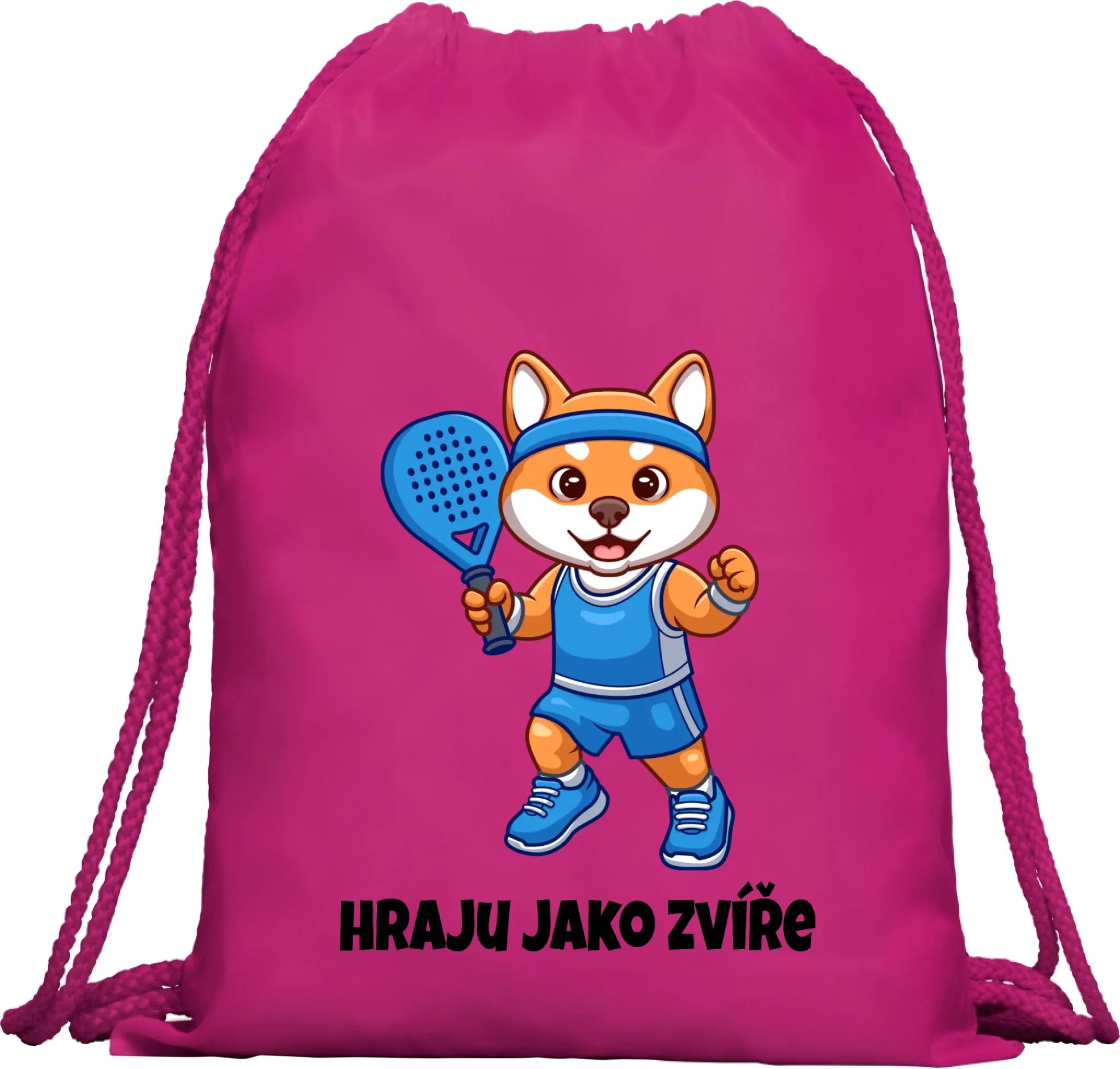 BATOH nebo TAŠKA s motivem PADEL HRAJU JAKO ZVÍŘE (výběr ze 3 potisků) Multifunkční batoh KAGU růže 35x45 cm