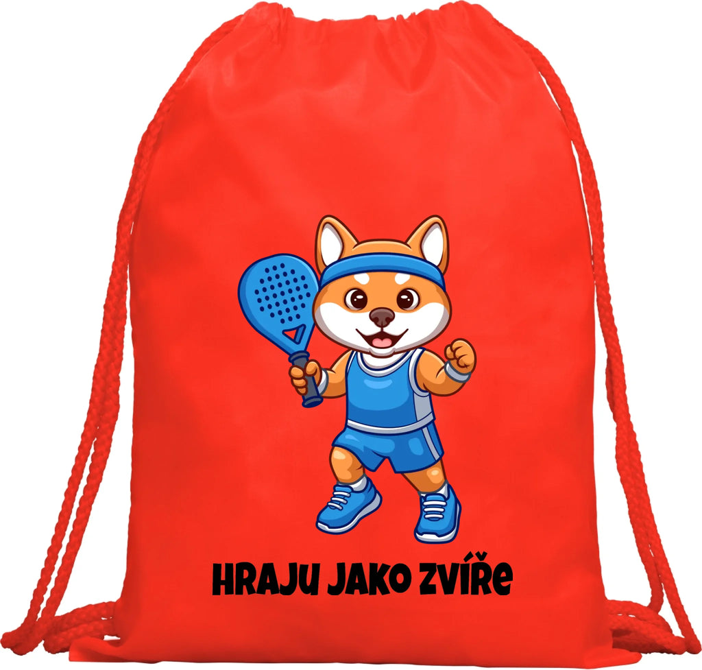 BATOH nebo TAŠKA s motivem PADEL HRAJU JAKO ZVÍŘE (výběr ze 3 potisků)