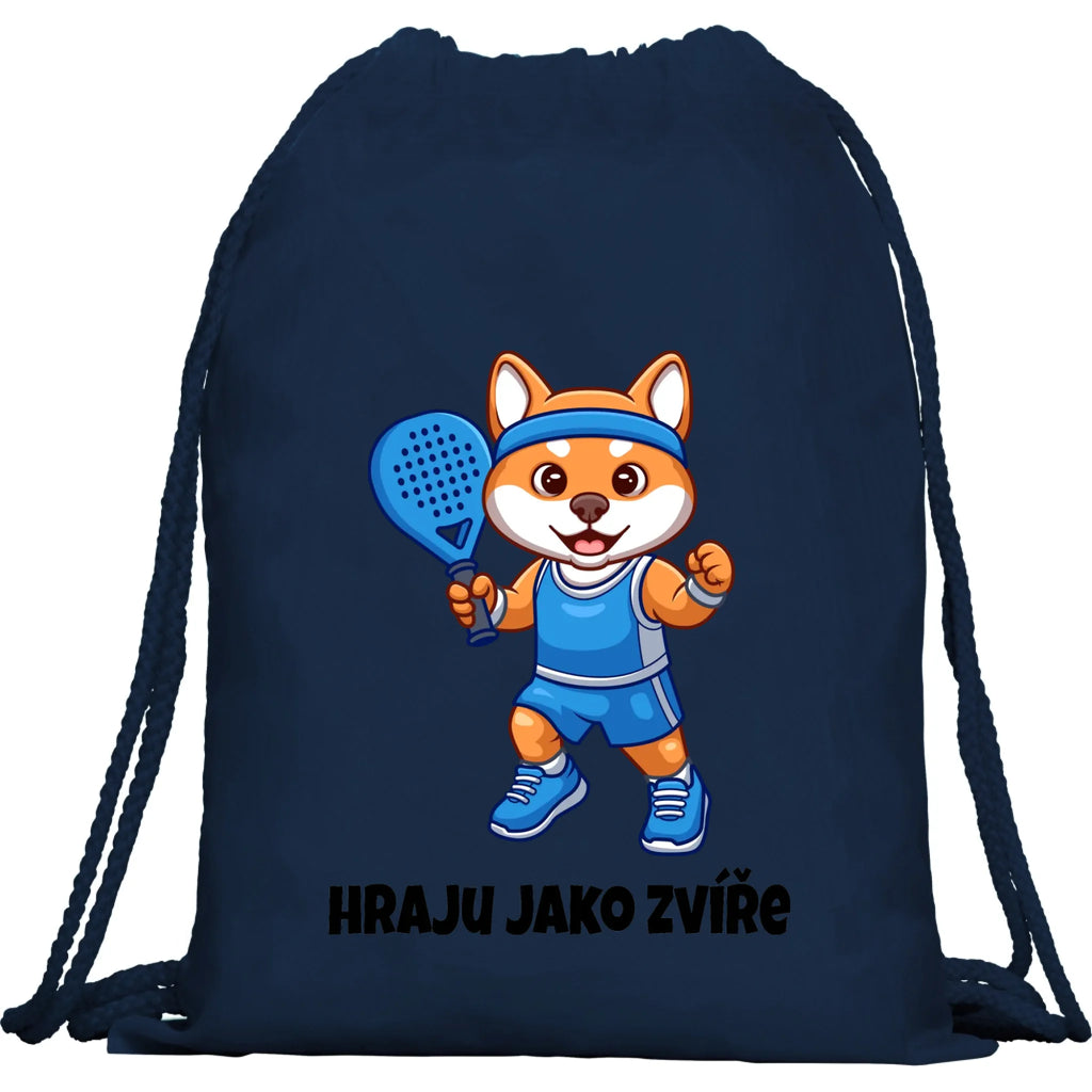 BATOH nebo TAŠKA s motivem PADEL HRAJU JAKO ZVÍŘE (výběr ze 3 potisků)