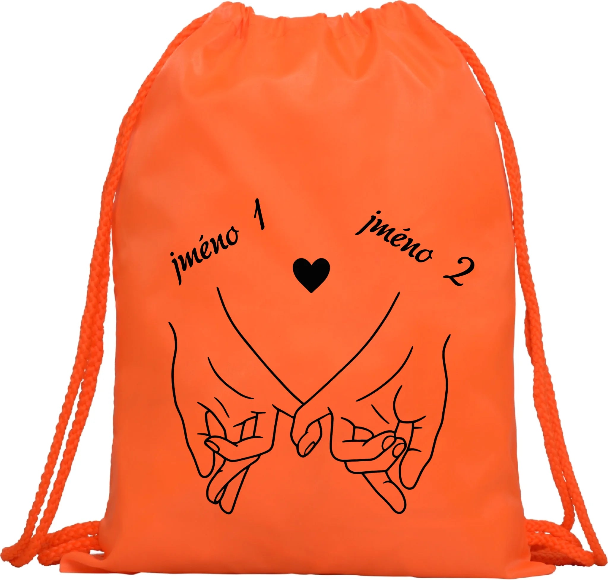 BATOH nebo TAŠKA s motivem LOVE (výběr z 3+ potisků) Multifunkční batoh KAGU oranžová 35x45 cm