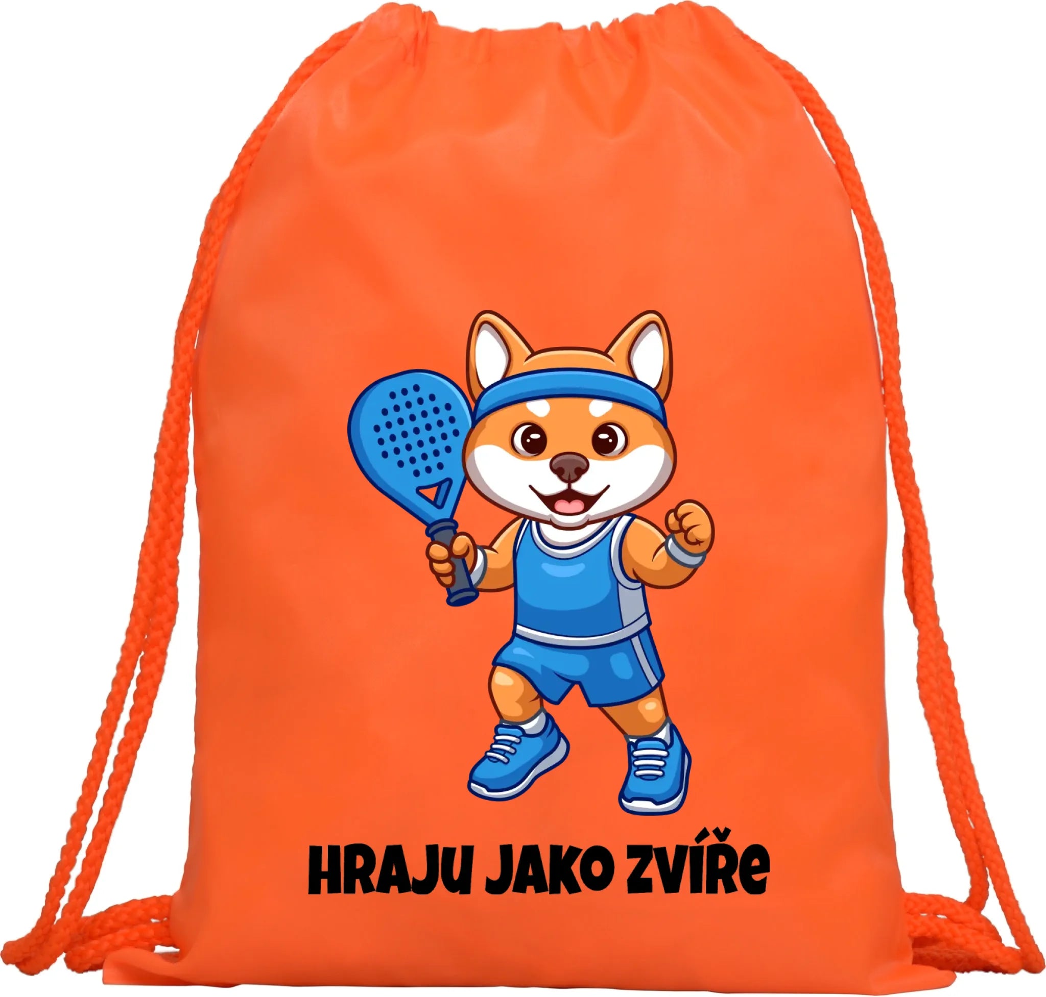 BATOH nebo TAŠKA s motivem PADEL HRAJU JAKO ZVÍŘE (výběr ze 3 potisků) Multifunkční batoh KAGU oranžová 35x45 cm