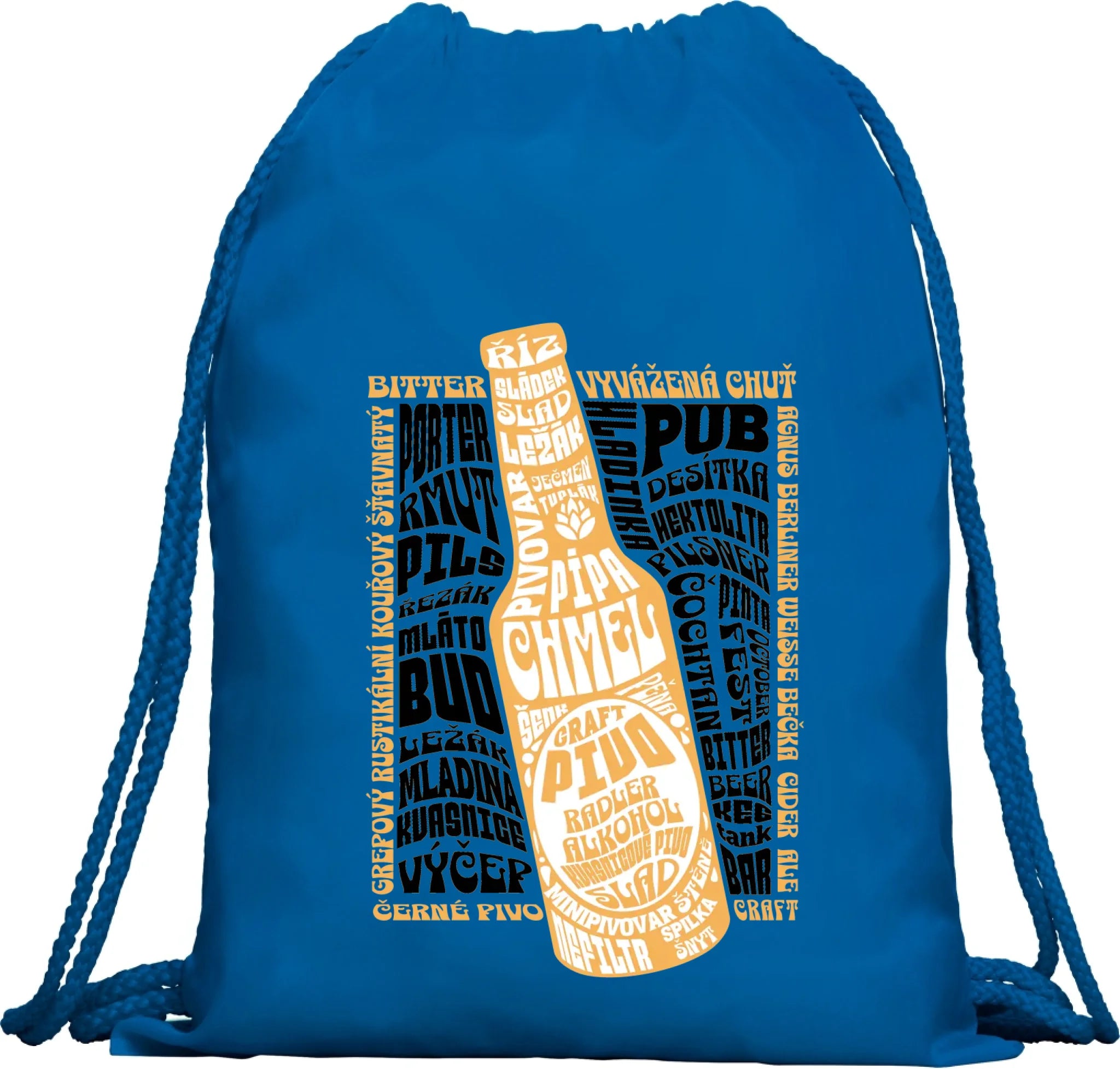 PIVO batoh, taška (5+ motivů) Multifunkční batoh KAGU modrá 35x45 cm