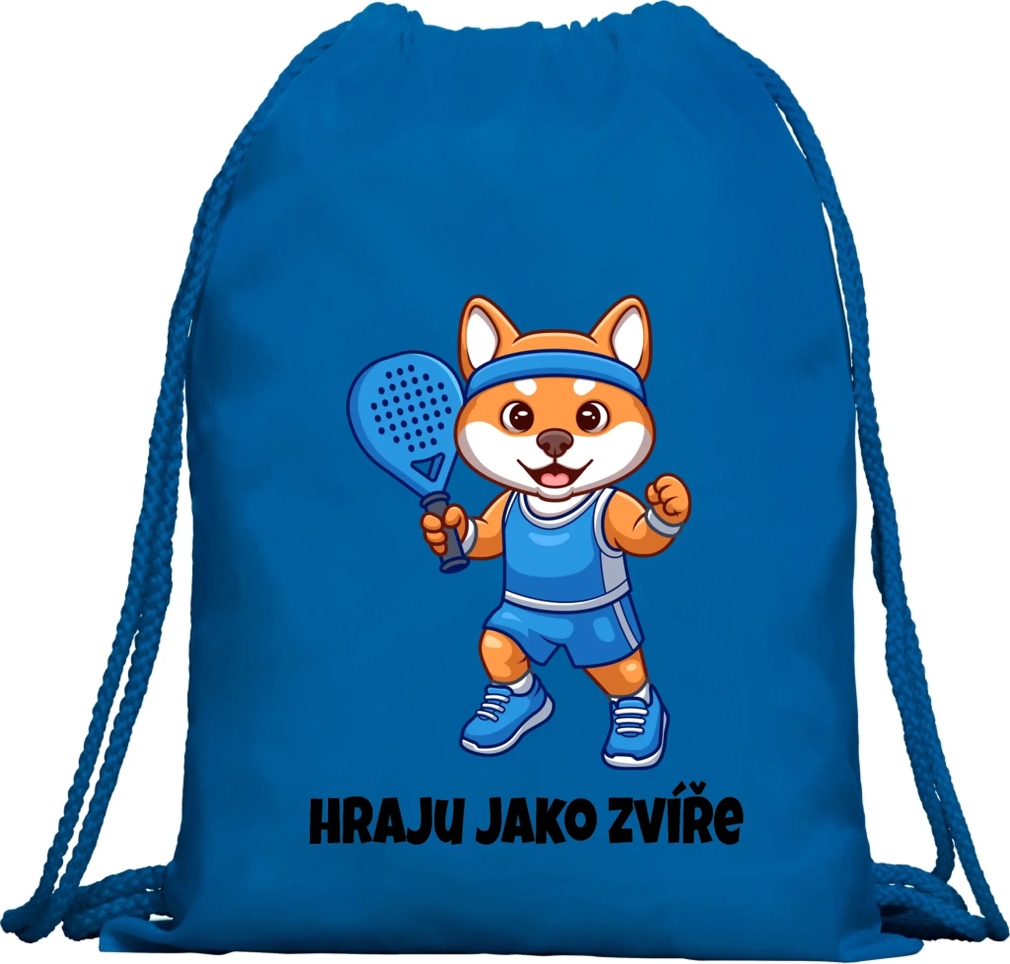 BATOH nebo TAŠKA s motivem PADEL HRAJU JAKO ZVÍŘE (výběr ze 3 potisků) Multifunkční batoh KAGU modrá 35x45 cm