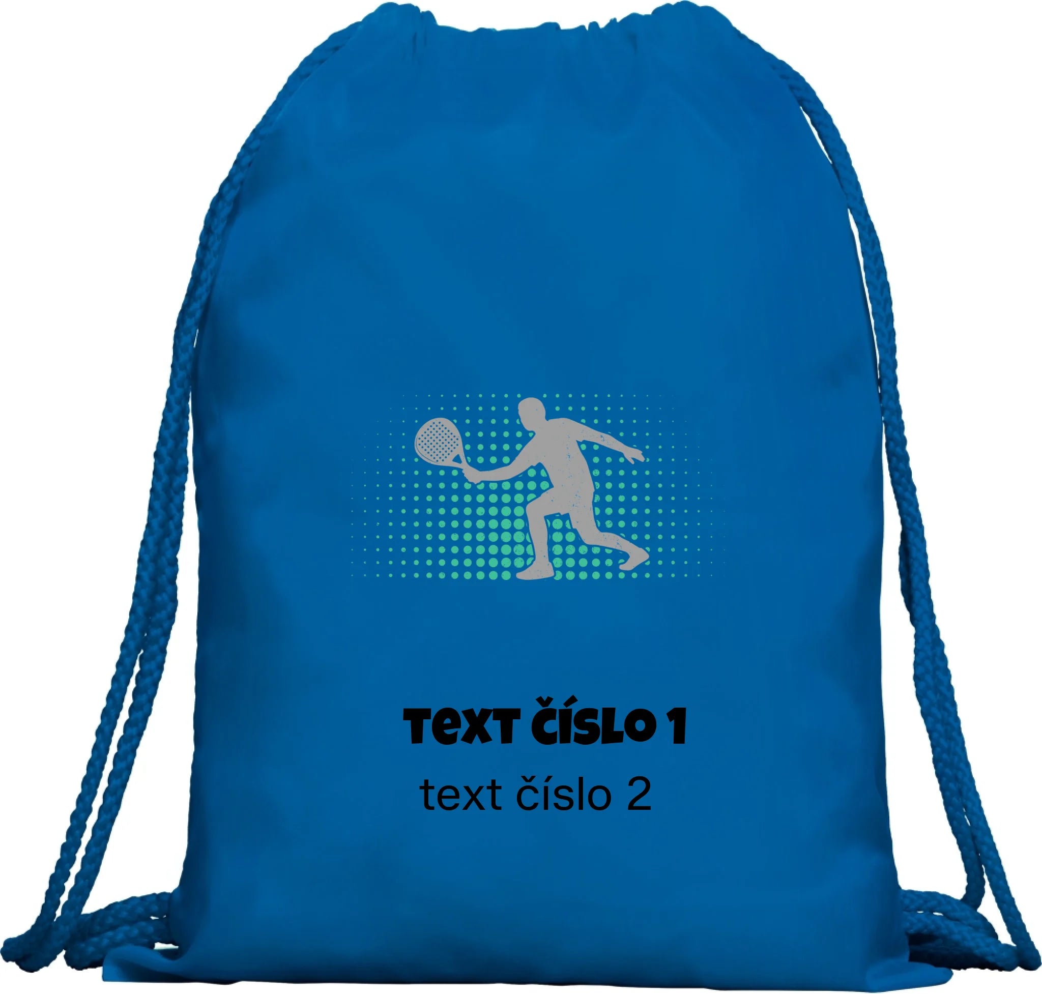 PADEL VÝBĚR OBRÁZKU (10+motivů) a MOŽNOST DOPLNIT VLASTNÍ TEXTY batoh, taška Multifunkční batoh KAGU modrá 35x45 cm