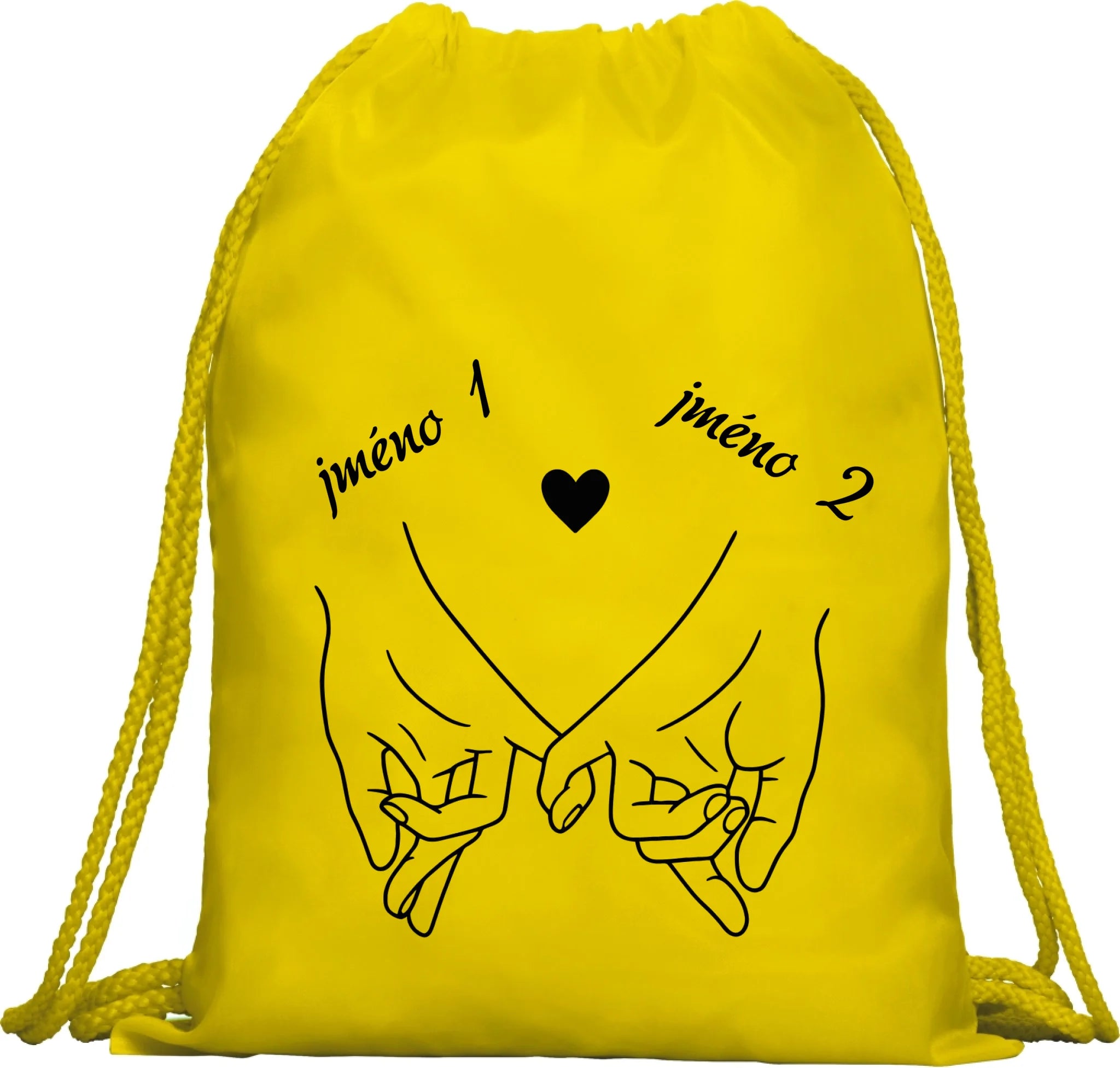 BATOH nebo TAŠKA s motivem LOVE (výběr z 3+ potisků) Multifunkční batoh KAGU žlutá 35x45 cm