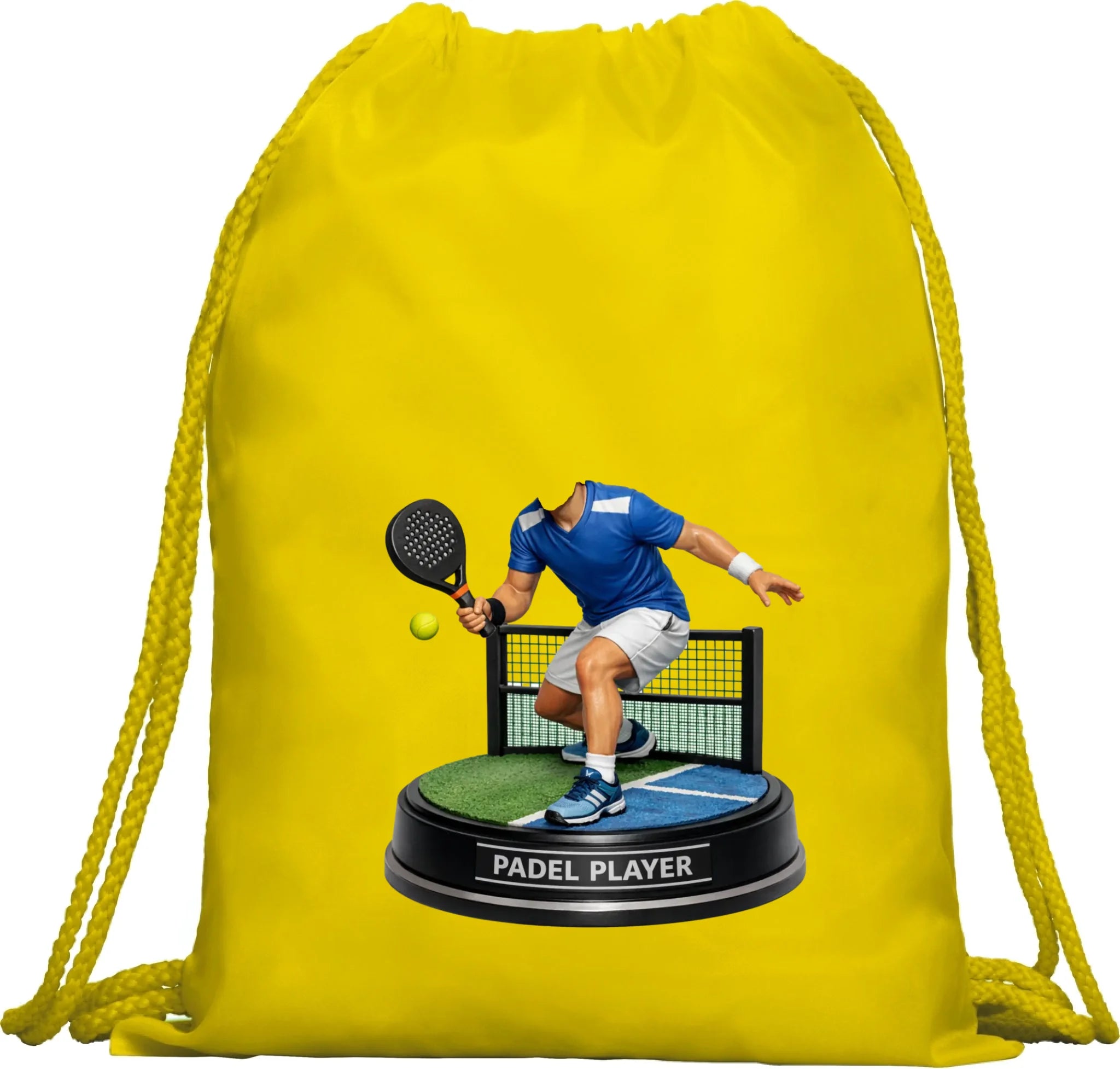 BATOH nebo TAŠKA s motivem PADEL (s vlastní fotkou) Multifunkční batoh KAGU žlutá 35x45 cm