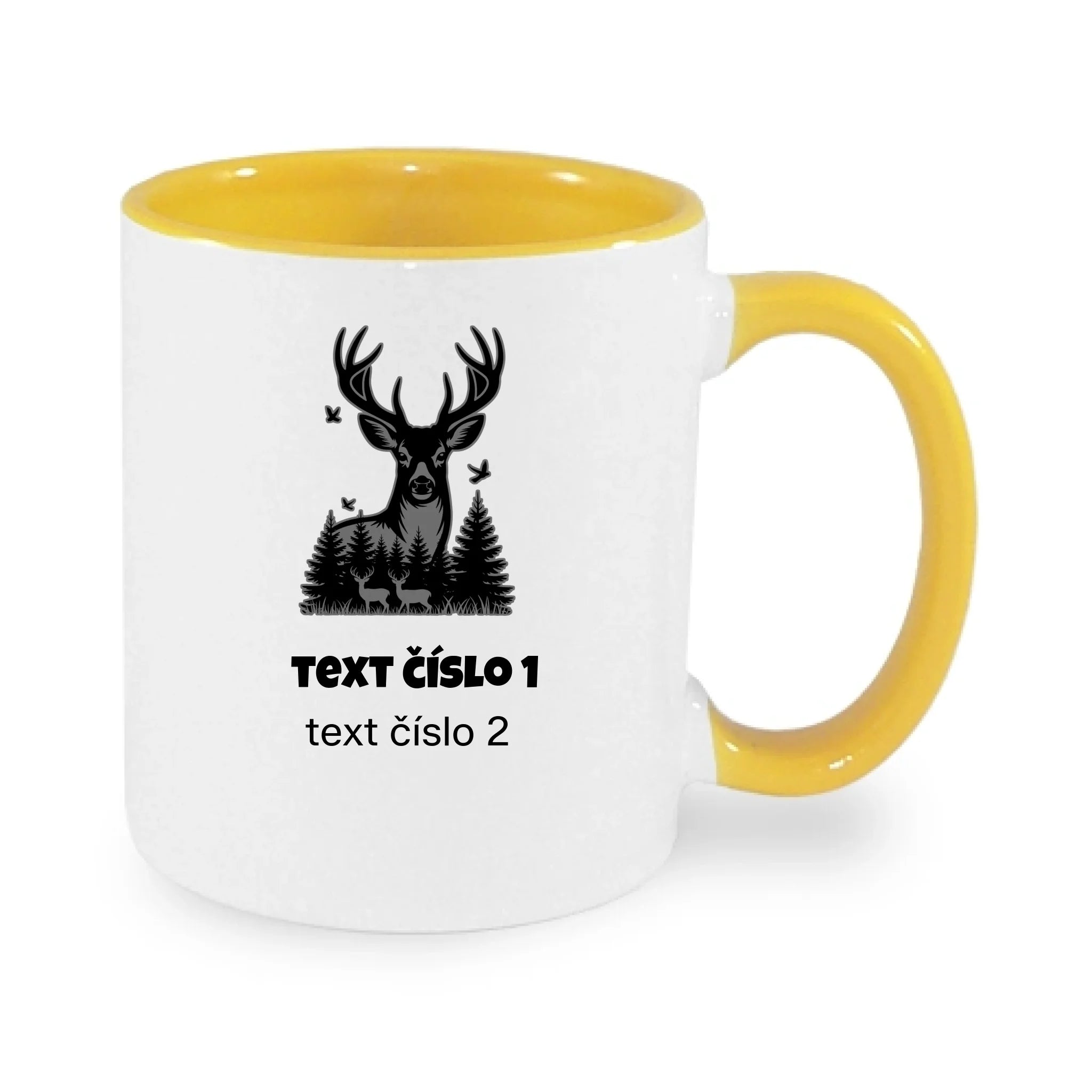 myslivost VÝBĚR OBRÁZKU (10+motivů) a MOŽNOST DOPLNIT VLASTNÍ TEXTY hrníček