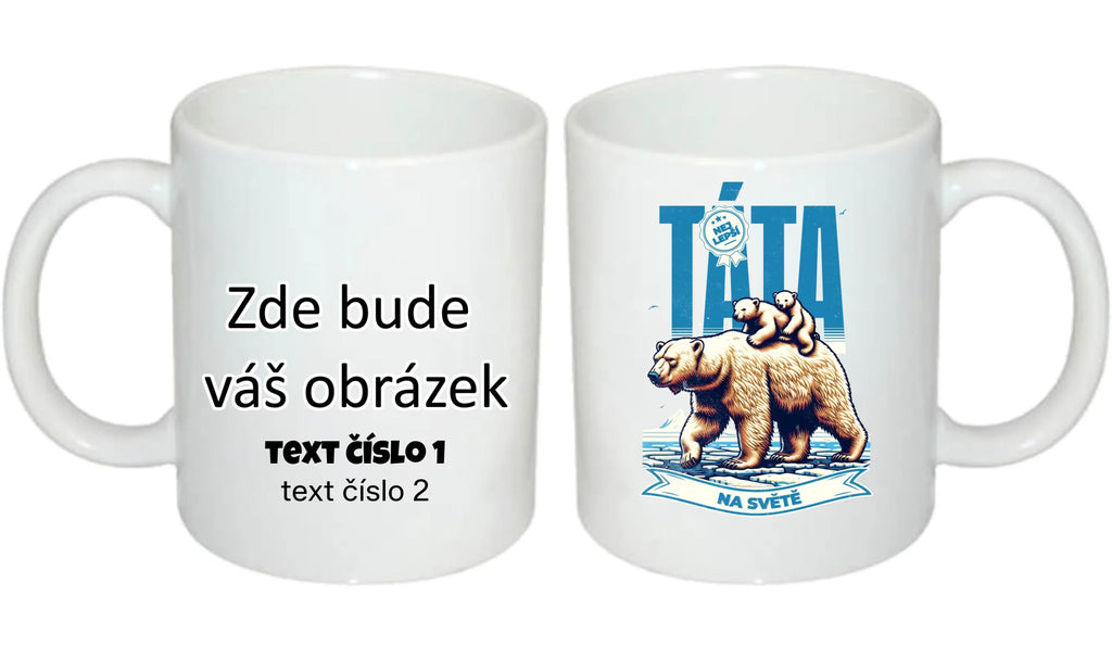 HRNÍČEK s motivem NEJ TÁTA (výběr ze 17+ potisků)
