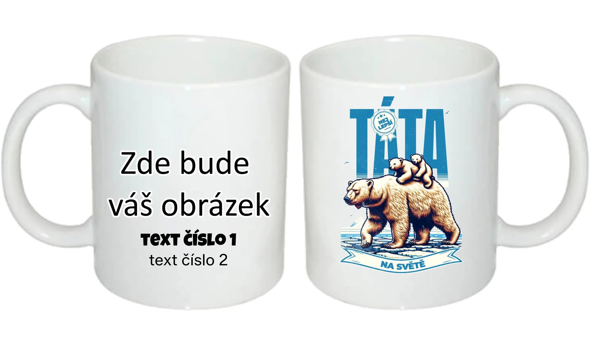 HRNÍČEK s motivem NEJ TÁTA (výběr ze 17+ potisků)