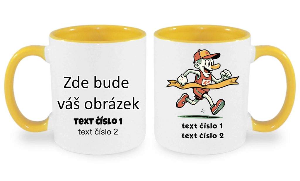 BĚH KOLO PLAVÁNÍ VÝBĚR OBRÁZKU (25+motivů) a MOŽNOST DOPLNIT VLASTNÍ TEXTY hrníček