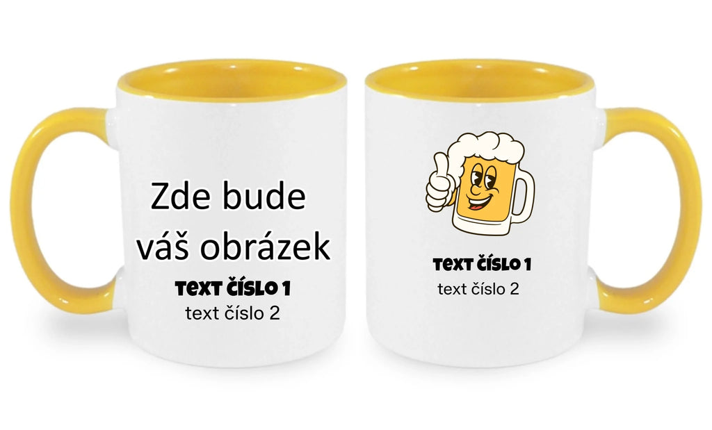 HRNÍČEK s motivem PIVO (výběr z 10+ obrázků, možnost doplnit vlastní texty)