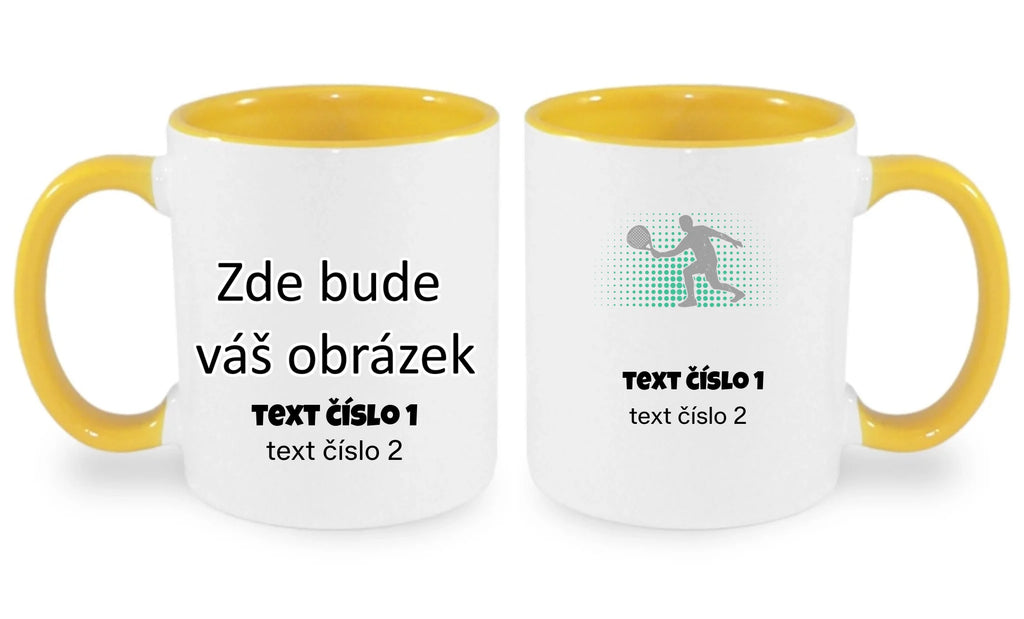 PADEL VÝBĚR OBRÁZKU (10+motivů) a MOŽNOST DOPLNIT VLASTNÍ TEXTY hrníček